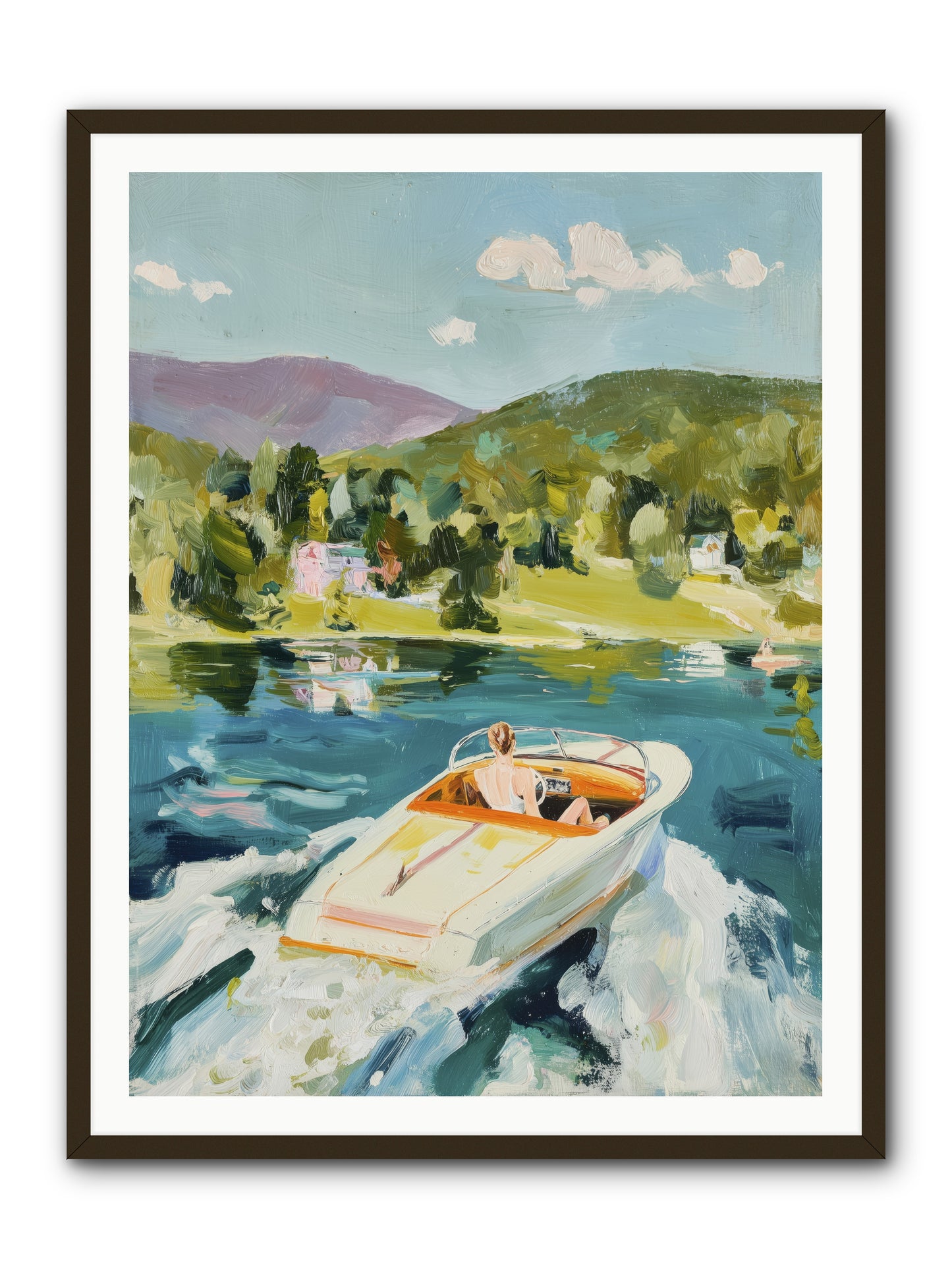 Lake Adventures -- Framed Print - Black 36x48