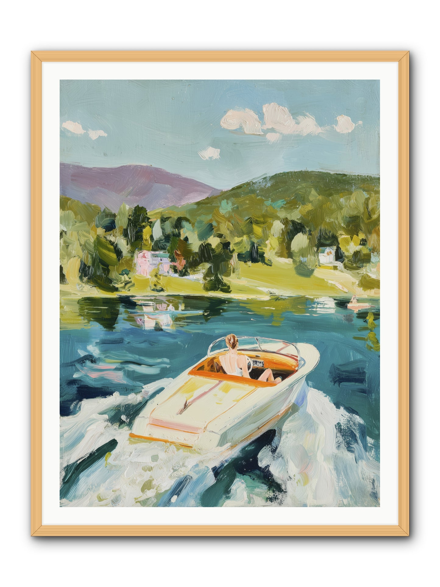 Lake Adventures -- Framed Print - Natural 36x48