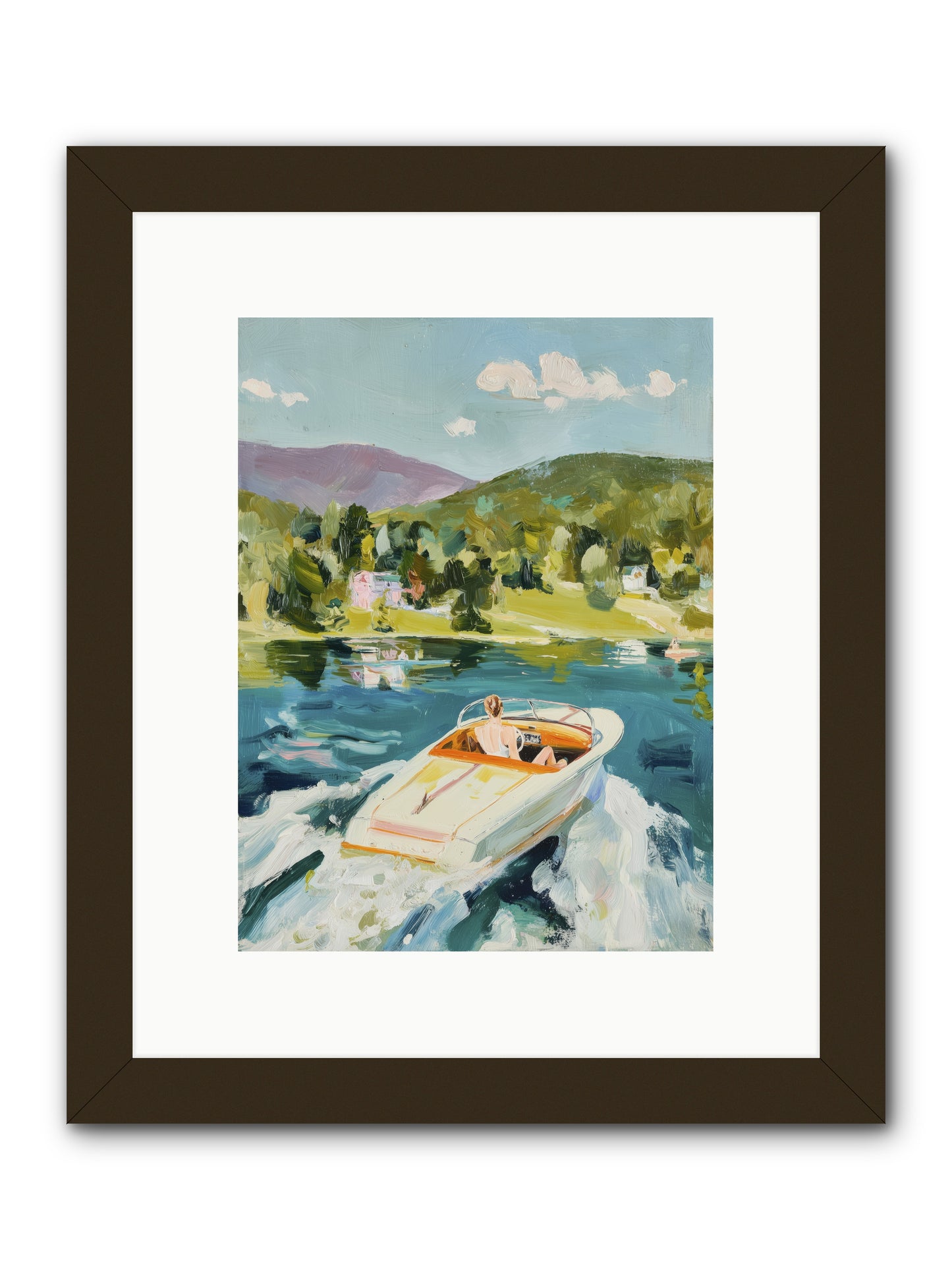 Lake Adventures -- Framed Print - Black 9x12