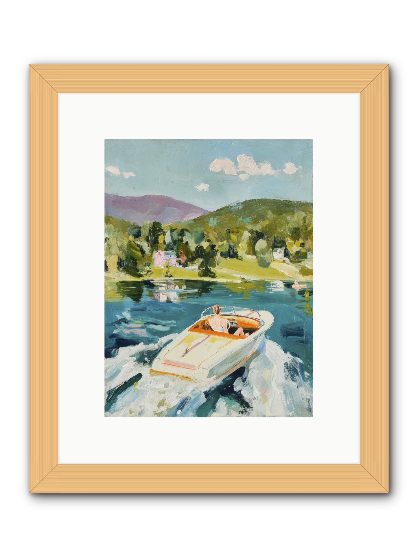 Lake Adventures -- Framed Print - Natural 9x12