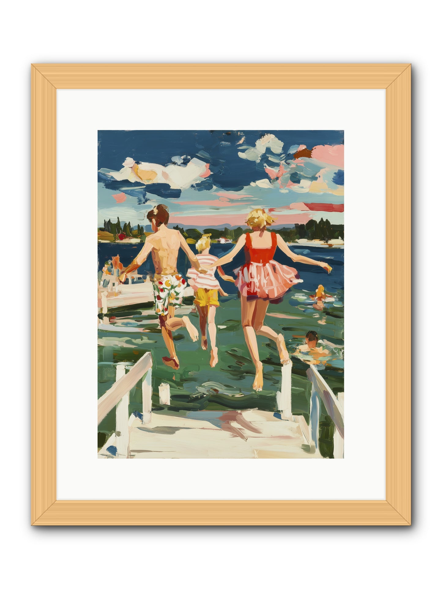 Lake Legends -- Framed Print - Natural 12x16
