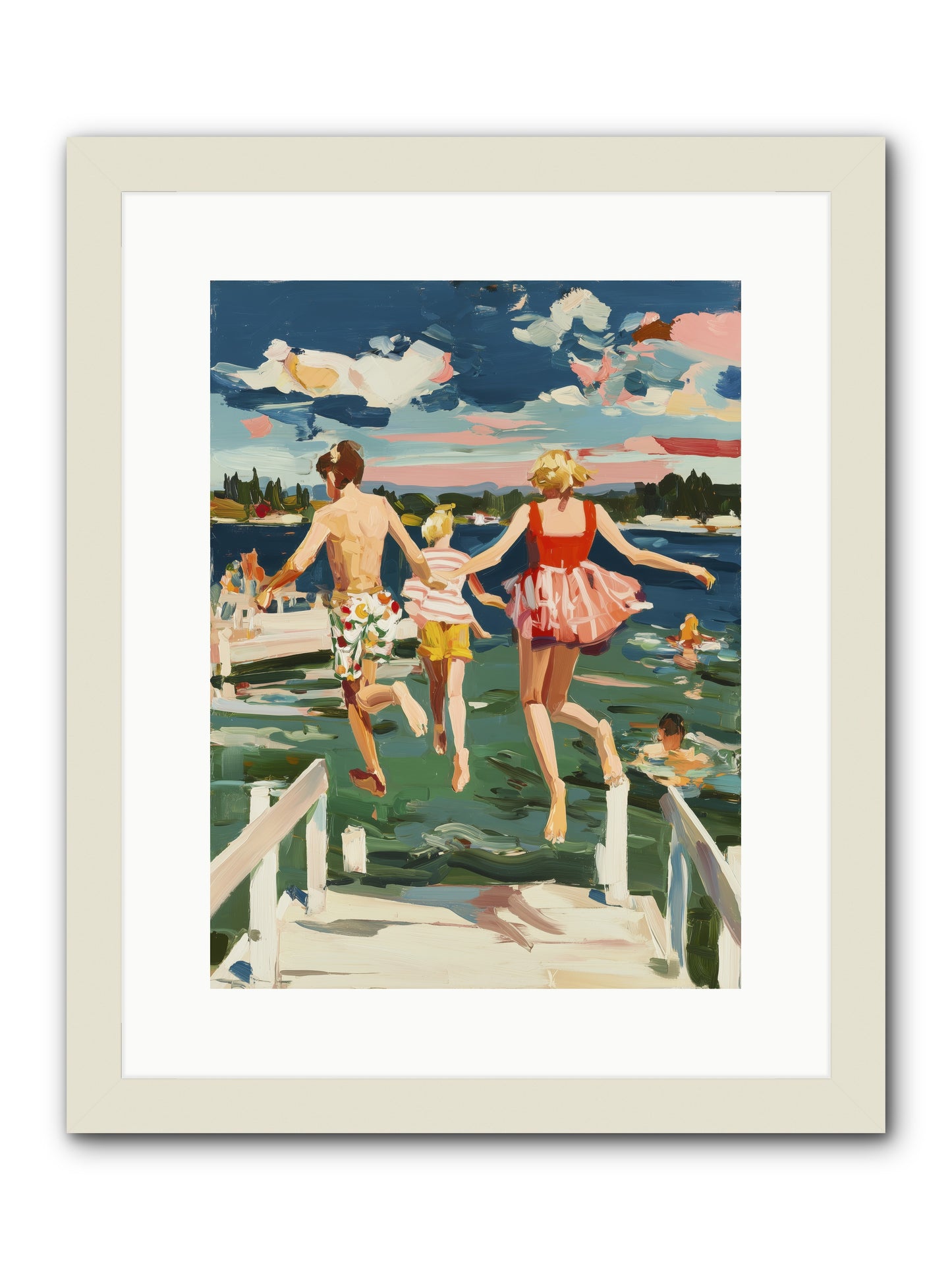 Lake Legends -- Framed Print - White 12x16