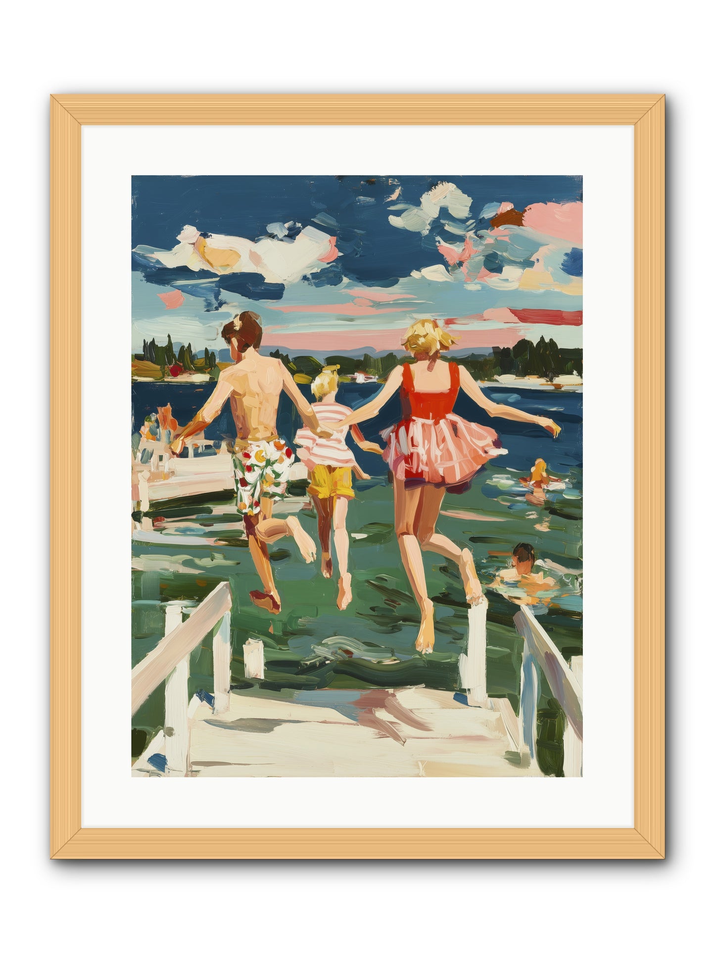 Lake Legends -- Framed Print - Natural 18x24