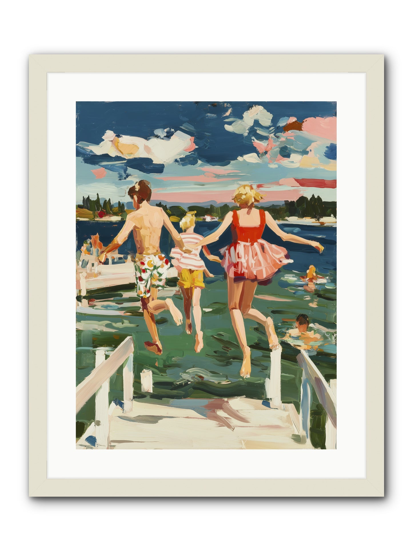 Lake Legends -- Framed Print - White 18x24