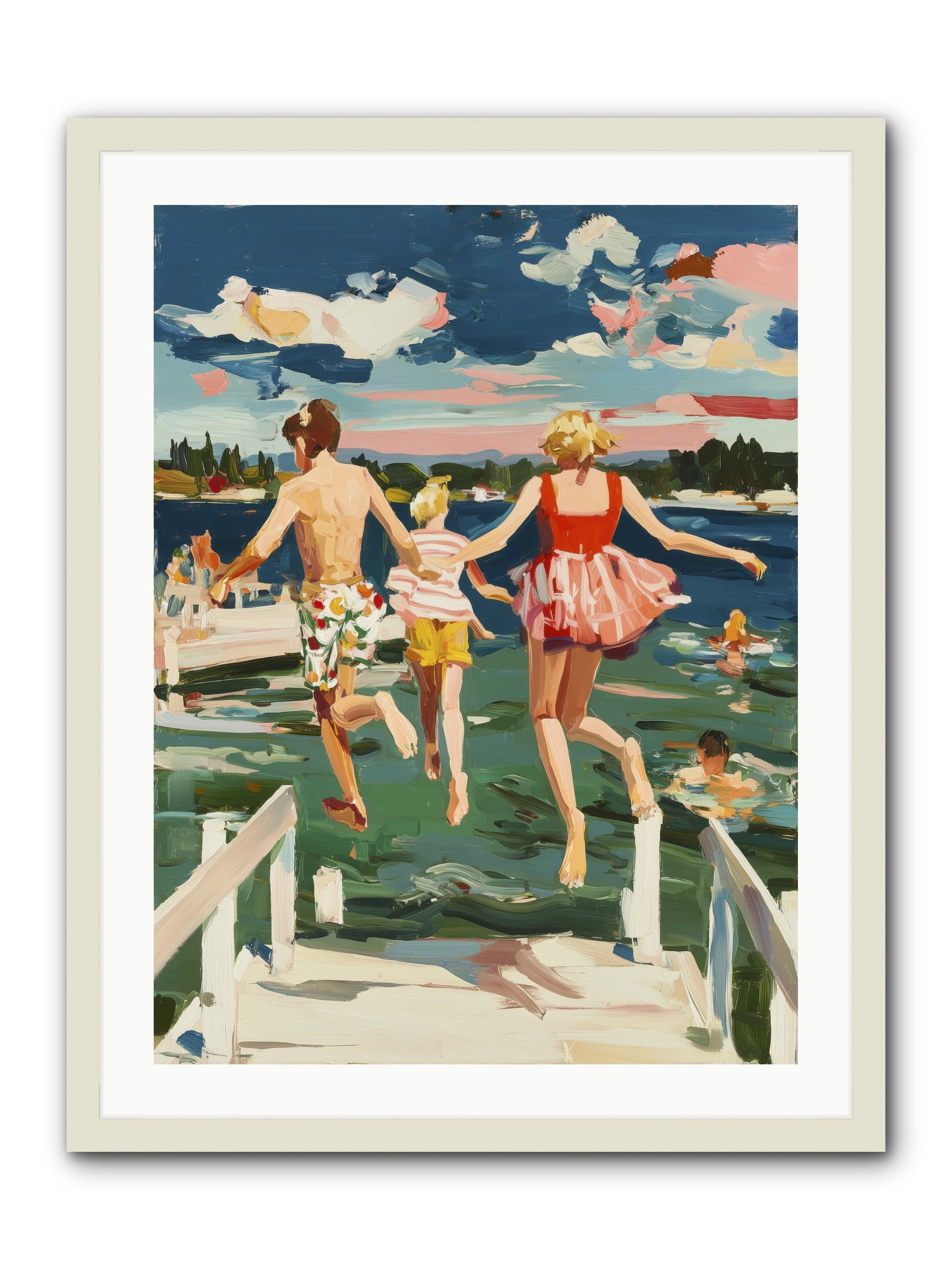 Lake Legends -- Framed Print - White 24x32