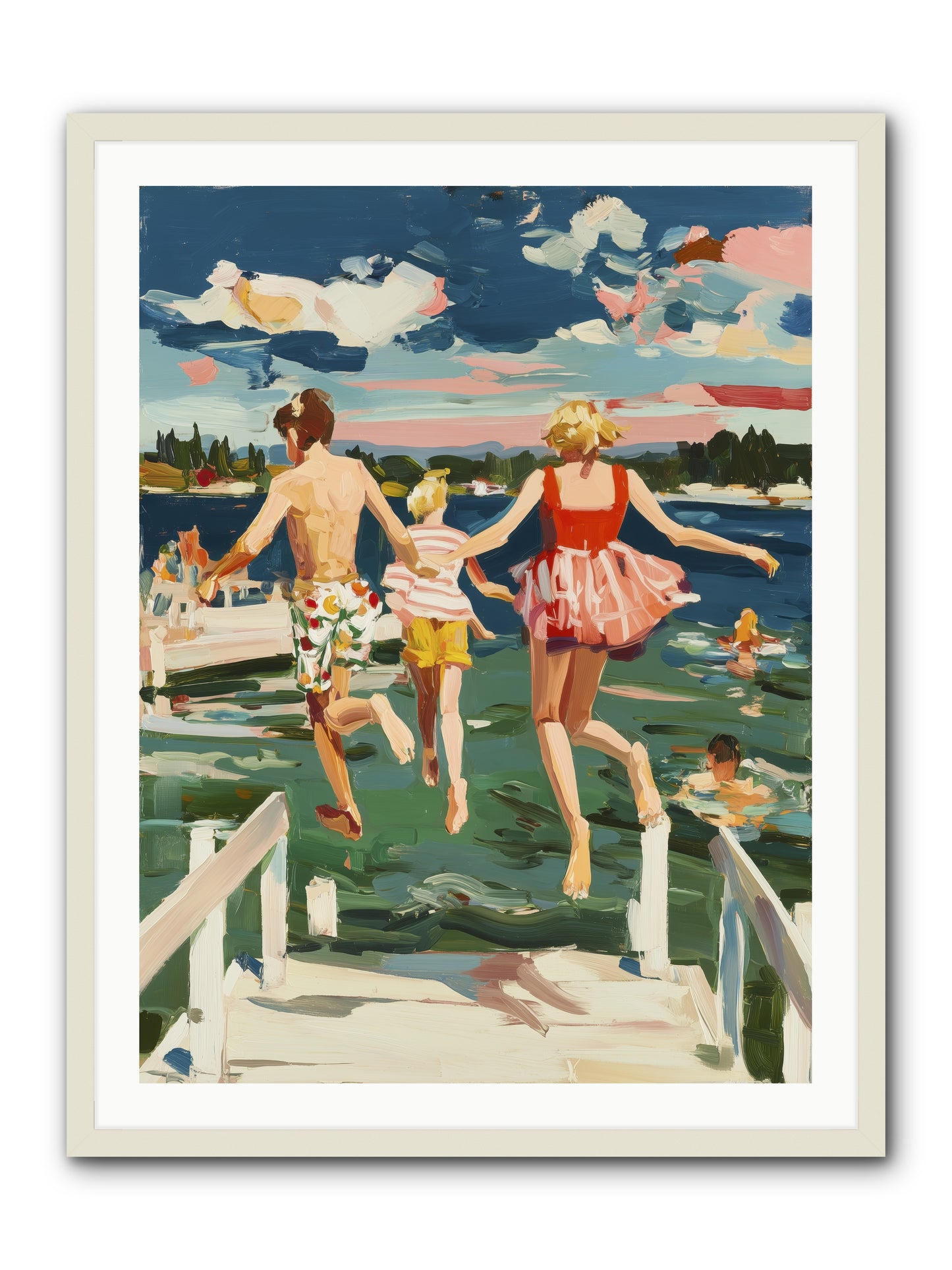 Lake Legends -- Framed Print - White 30x40