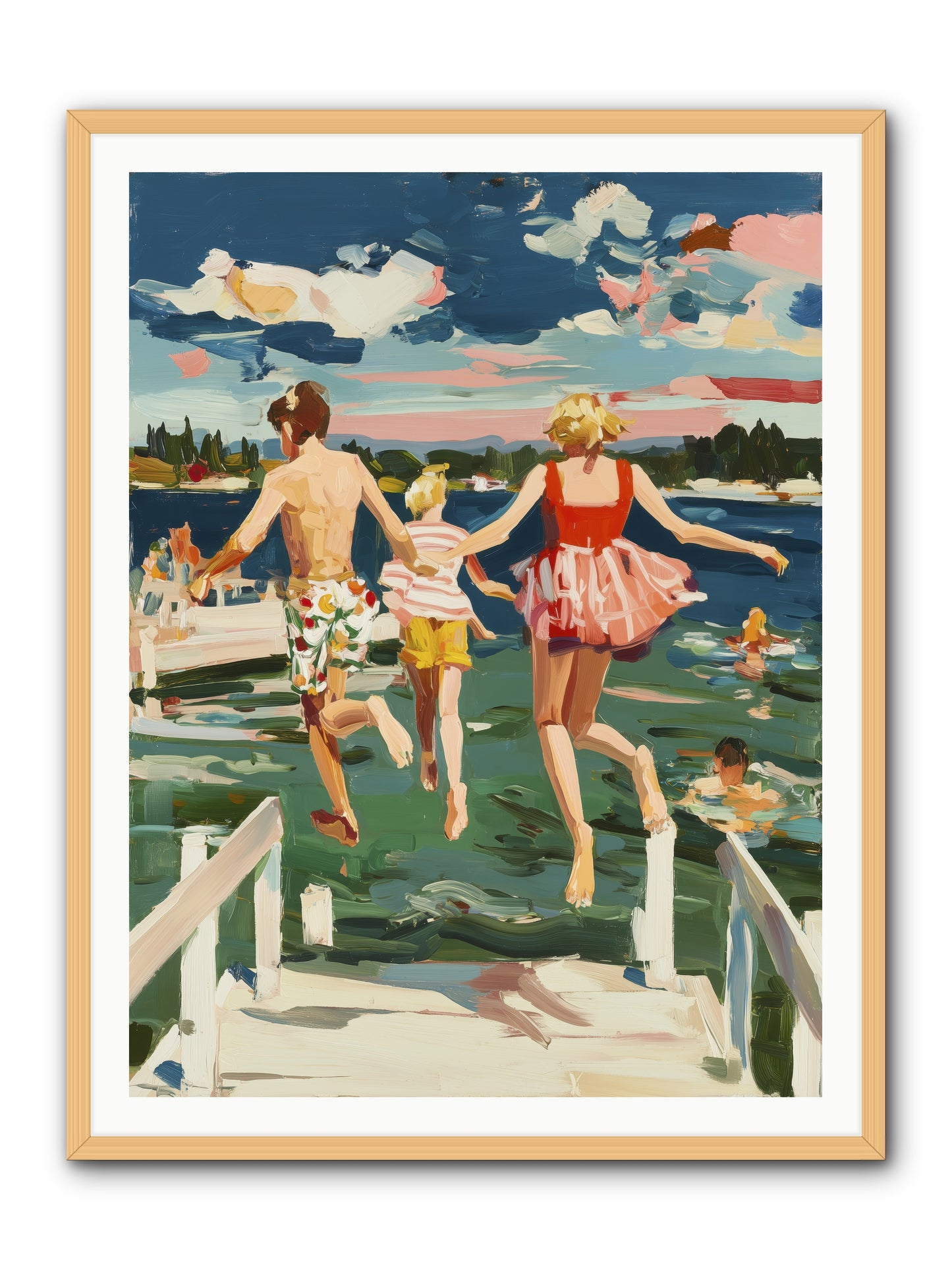 Lake Legends -- Framed Print - Natural 36x48