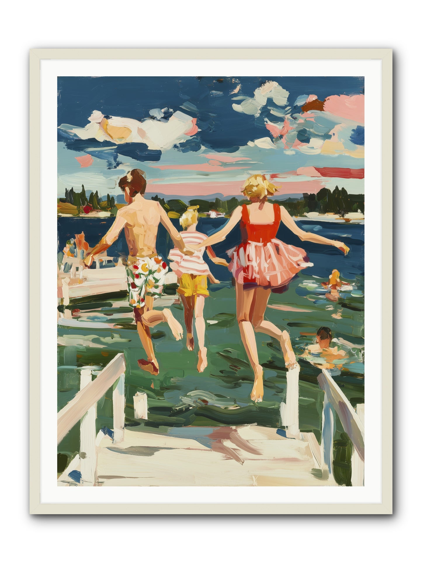 Lake Legends -- Framed Print - White 36x48