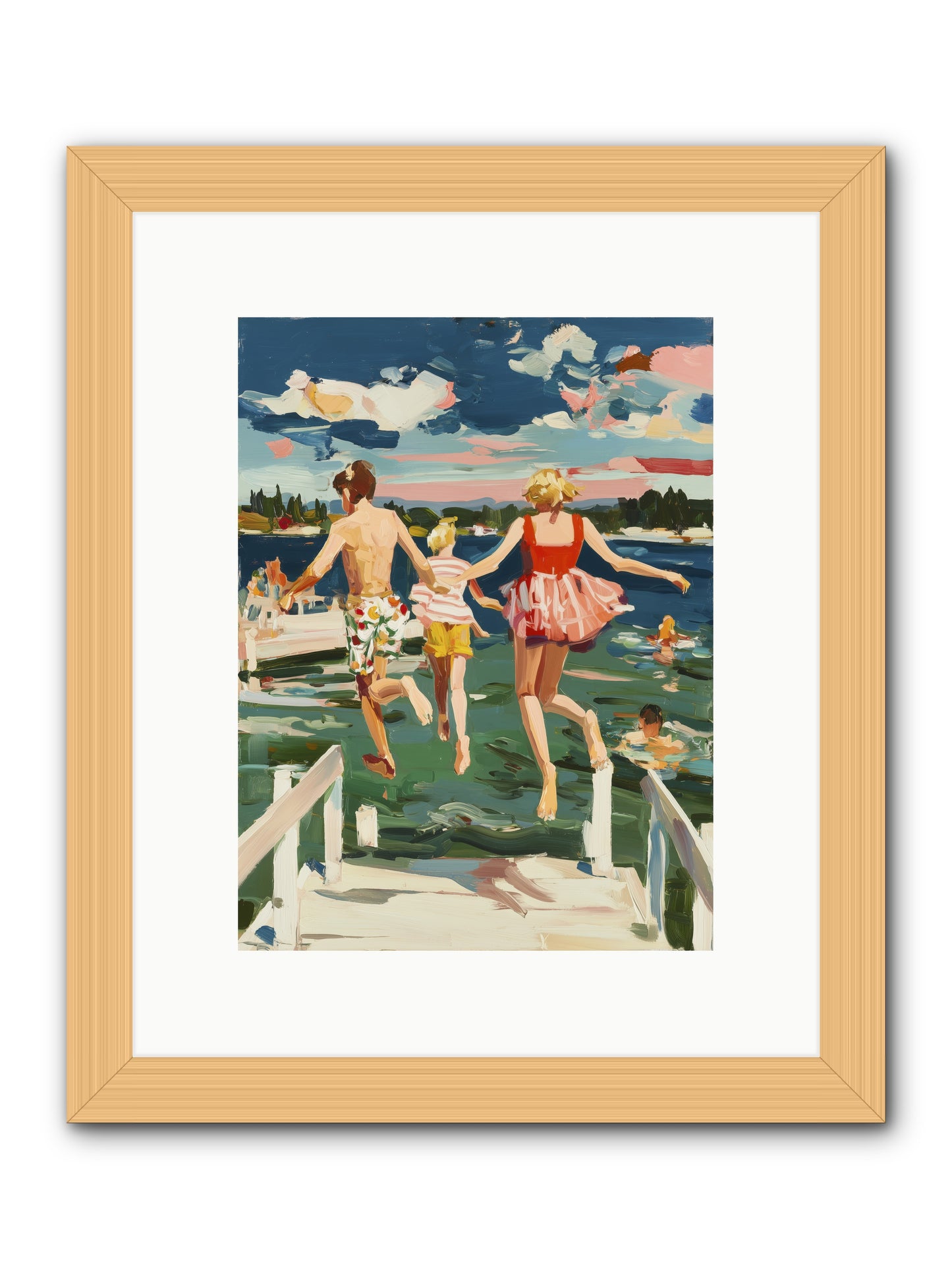 Lake Legends -- Framed Print - Natural 9x12