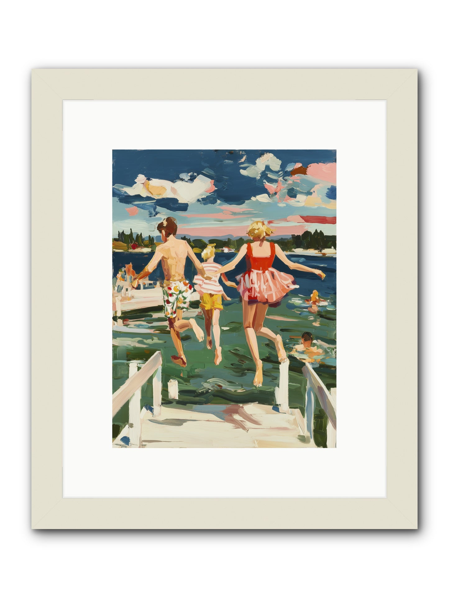 Lake Legends -- Framed Print - White 9x12