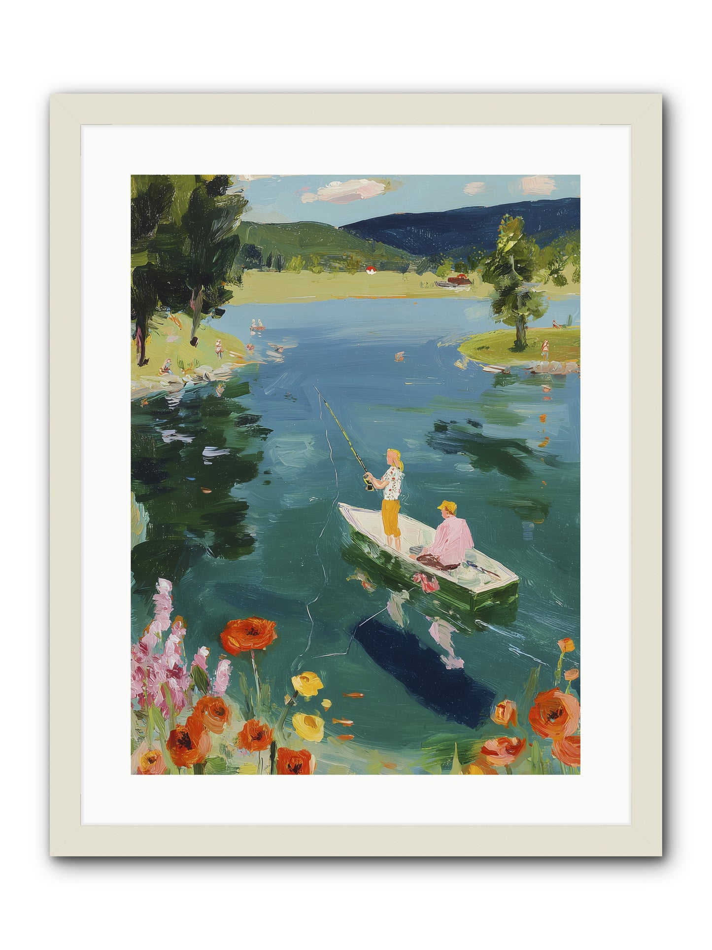 Lake Life Legacy -- Framed Print - White 18x24