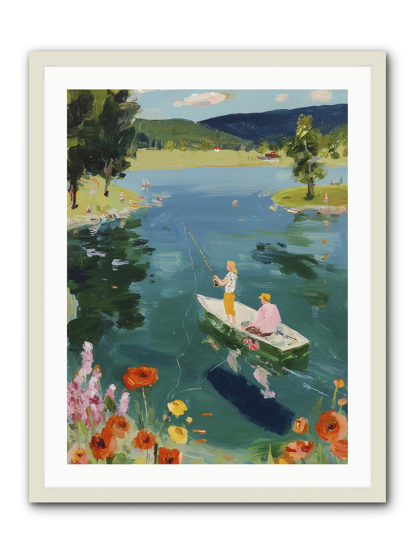 Lake Life Legacy -- Framed Print - White 24x32