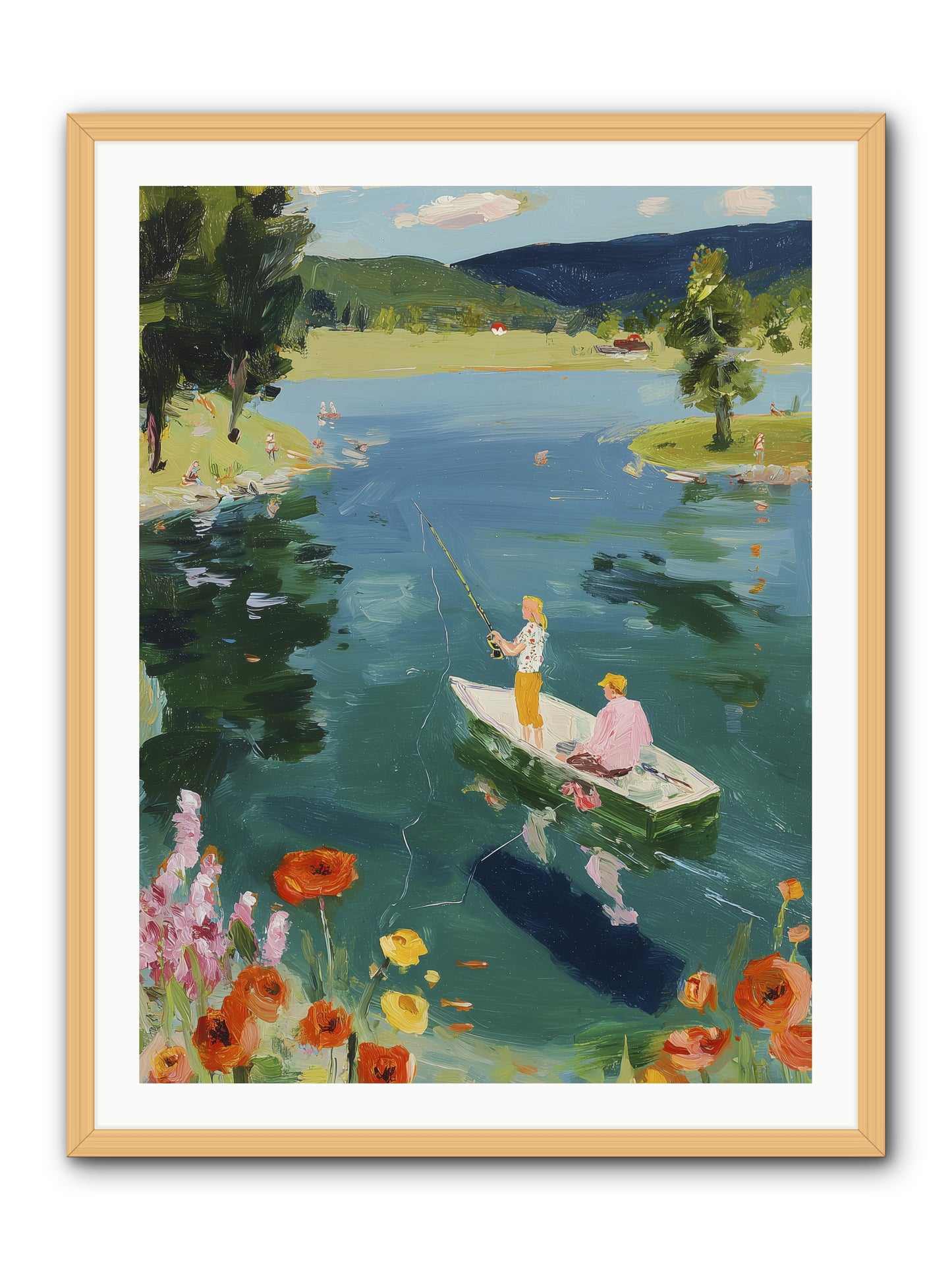 Lake Life Legacy -- Framed Print - Natural 30x40