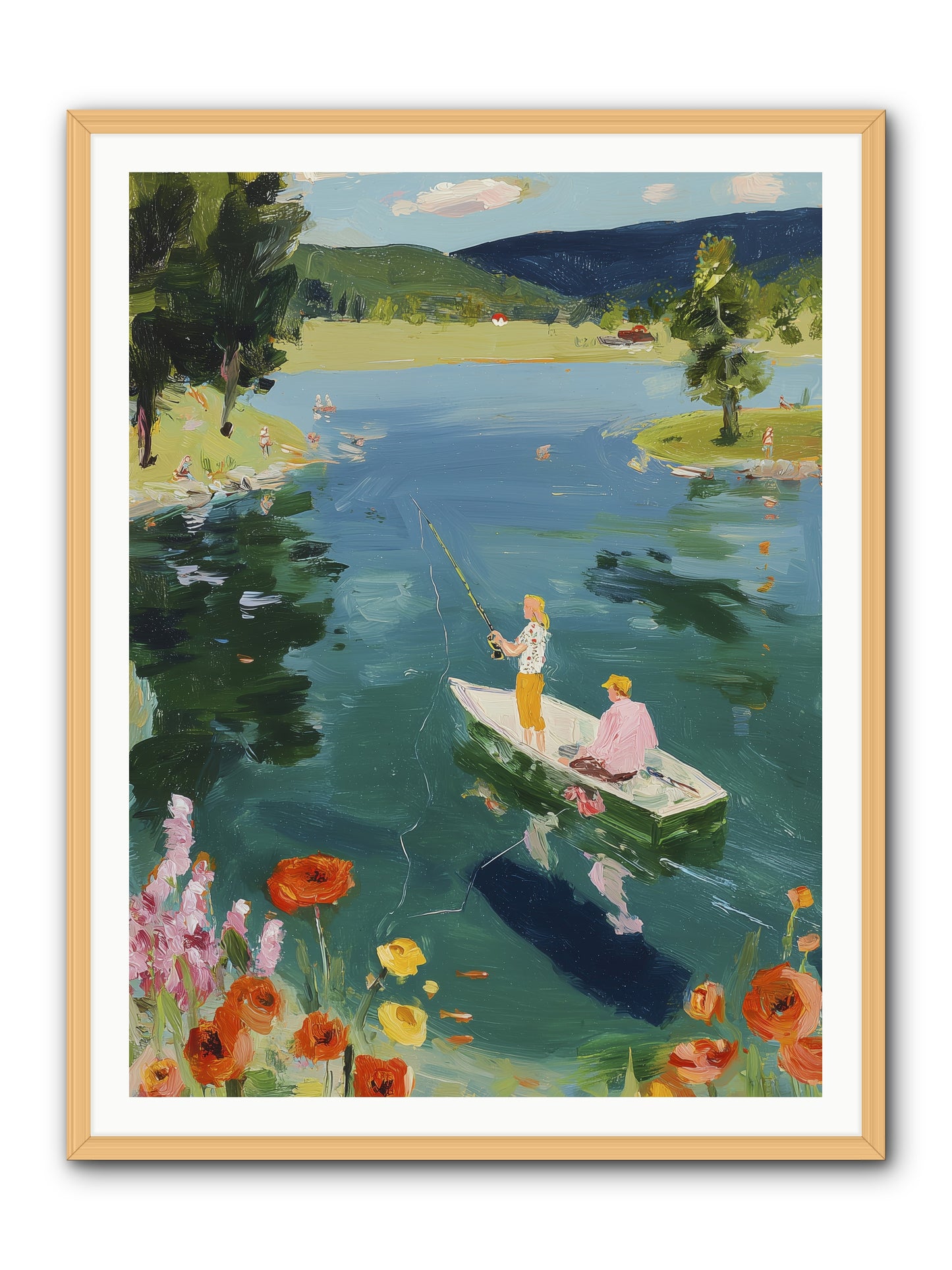 Lake Life Legacy -- Framed Print - Natural 36x48