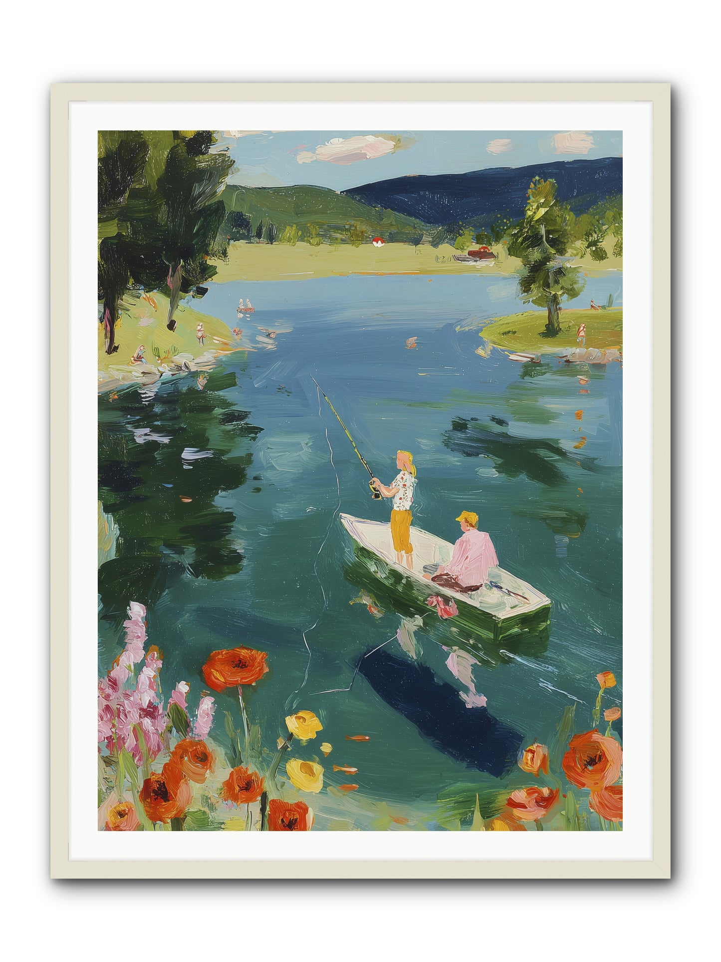 Lake Life Legacy -- Framed Print - White 36x48