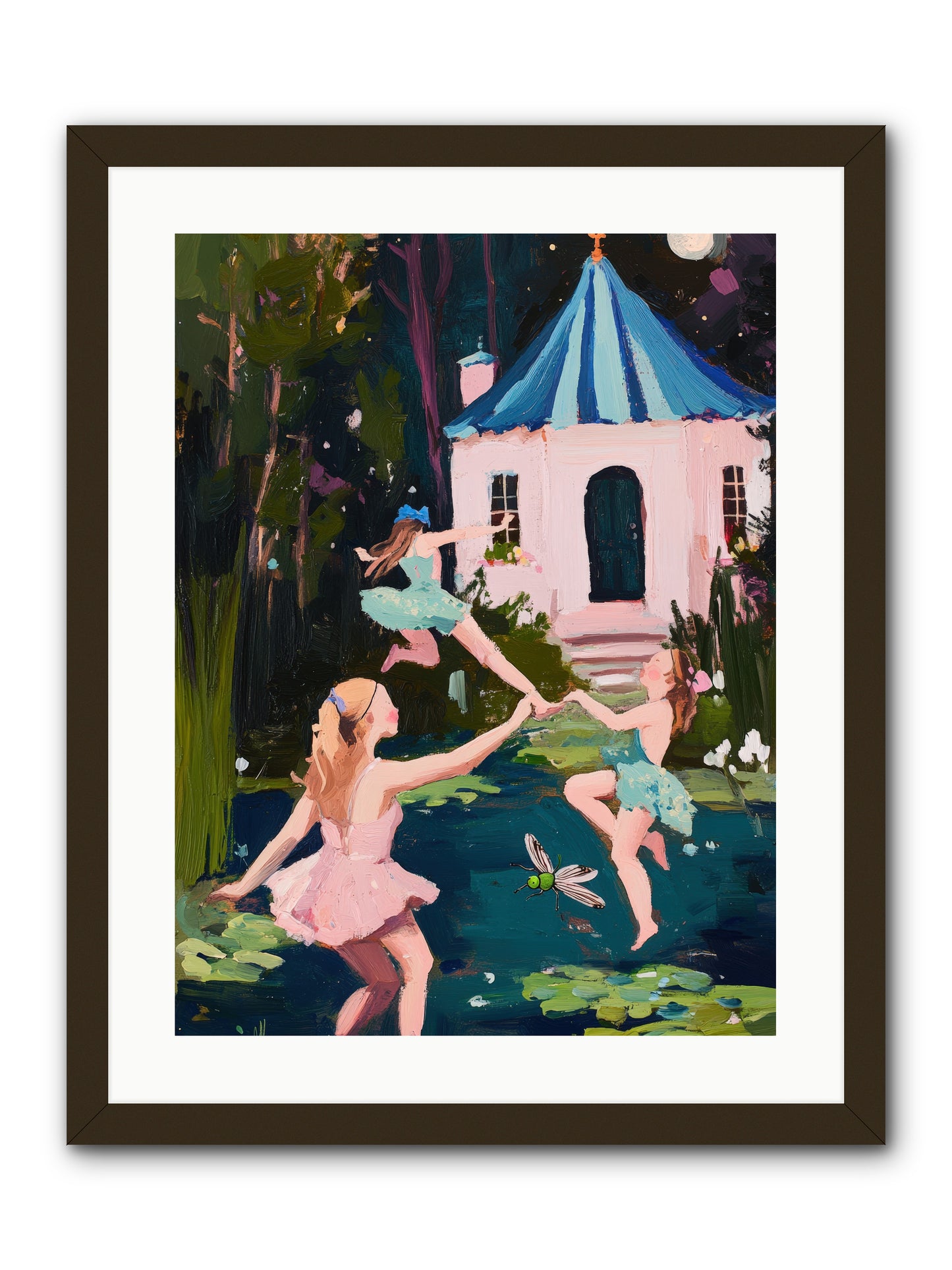 Lake Light EndingREZ -- Framed Print - Black 18x24
