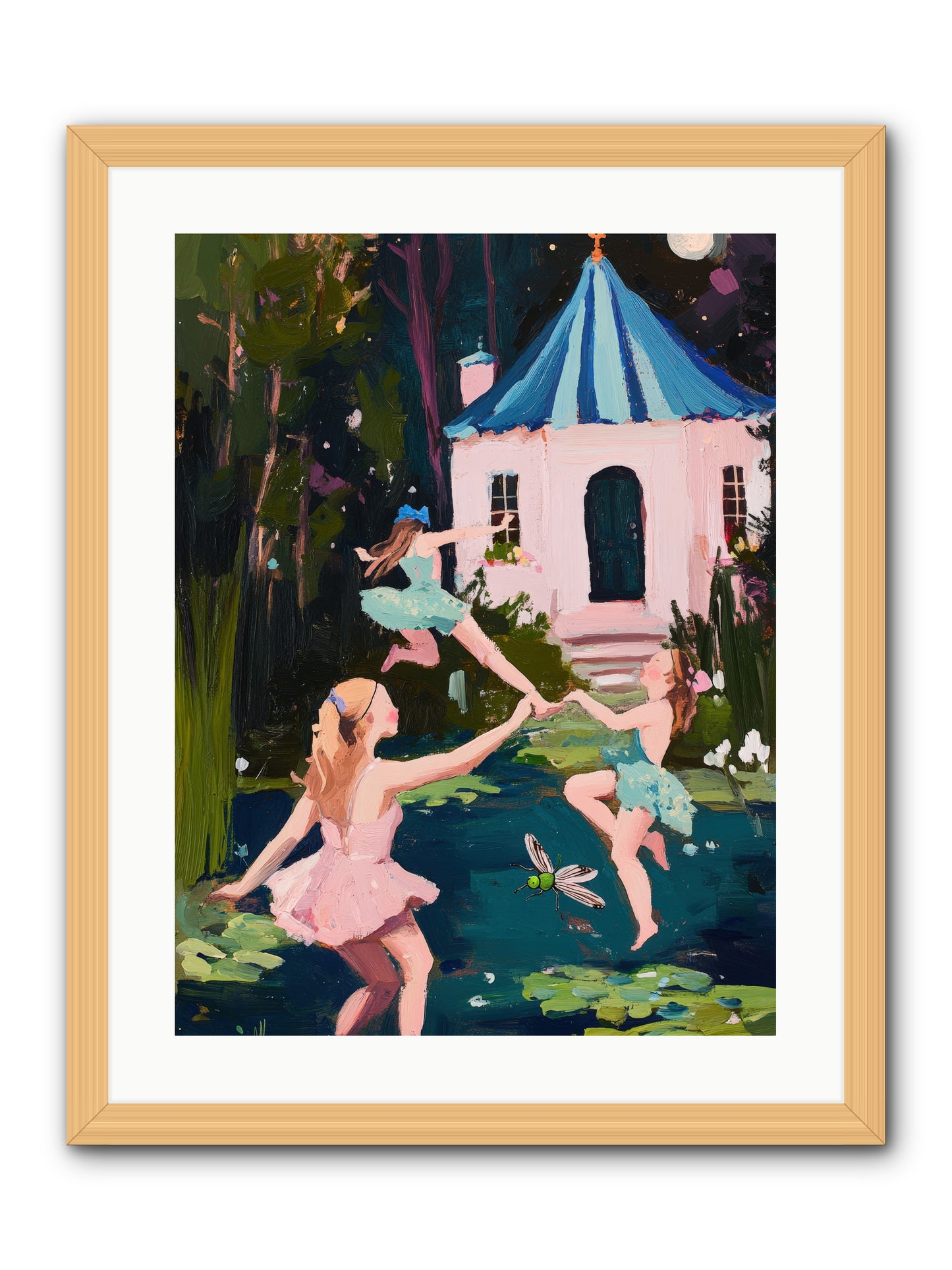 Lake Light EndingREZ -- Framed Print - Natural 18x24