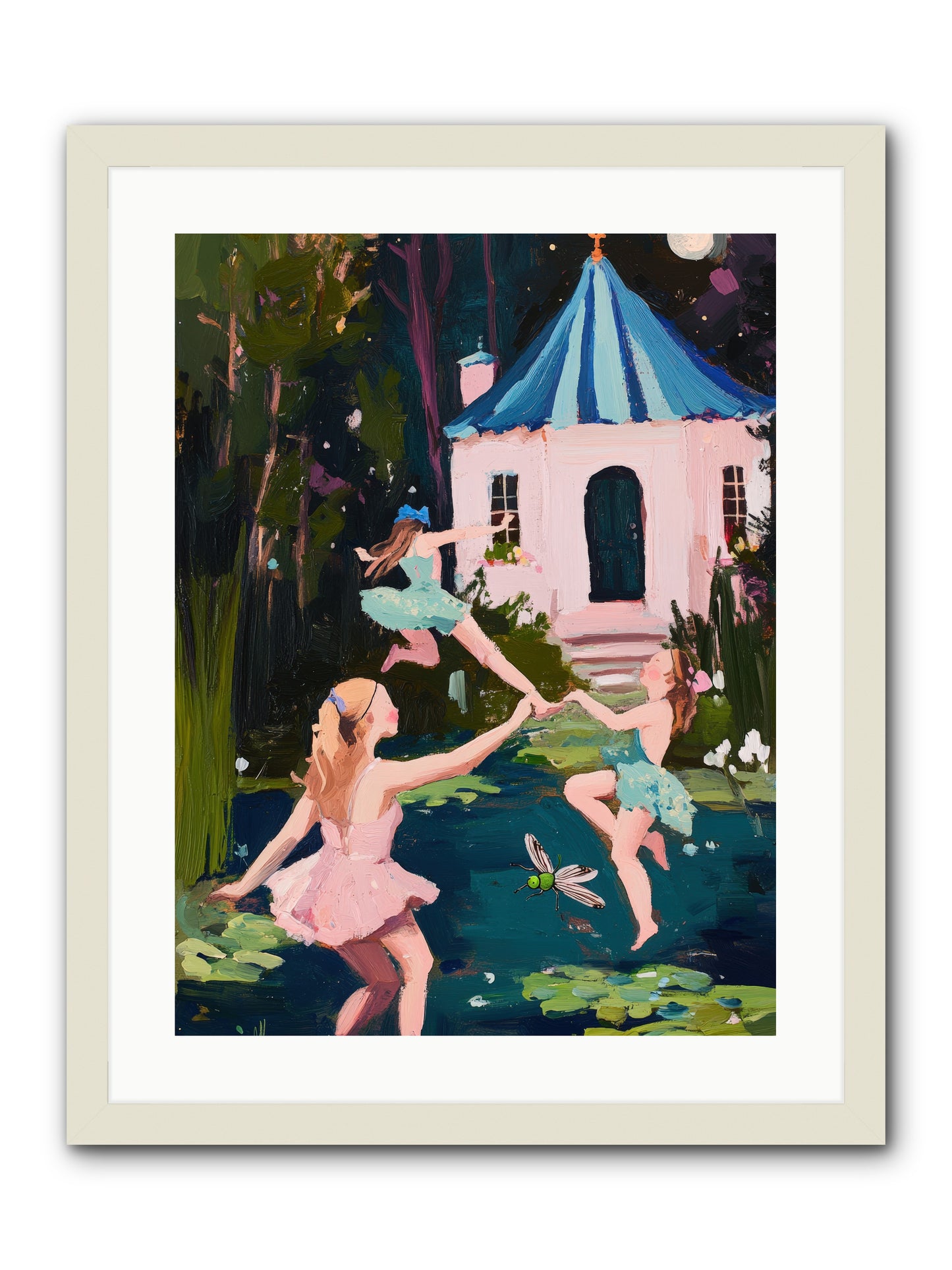Lake Light EndingREZ -- Framed Print - White 18x24