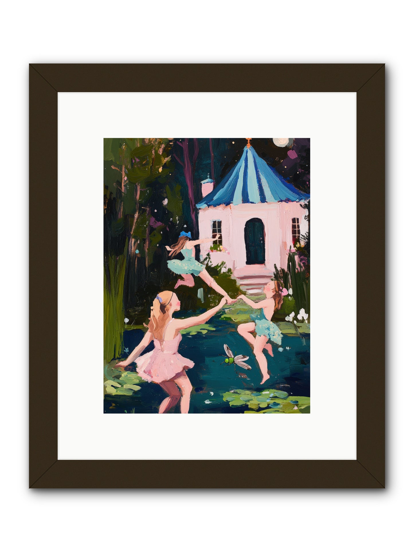 Lake Light EndingREZ -- Framed Print - Black 9x12