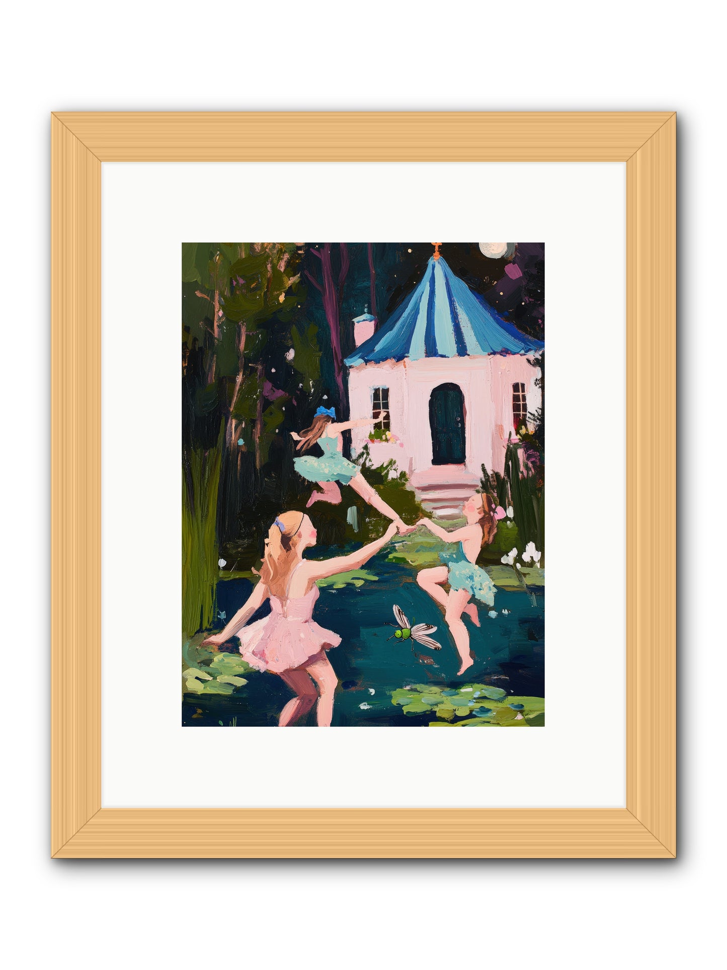Lake Light EndingREZ -- Framed Print - Natural 9x12