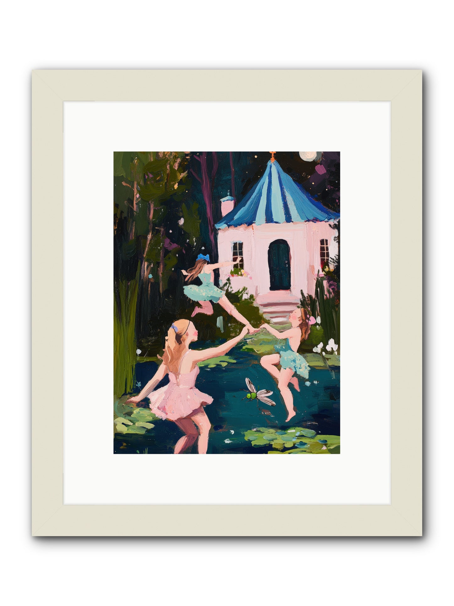Lake Light EndingREZ -- Framed Print - White 9x12