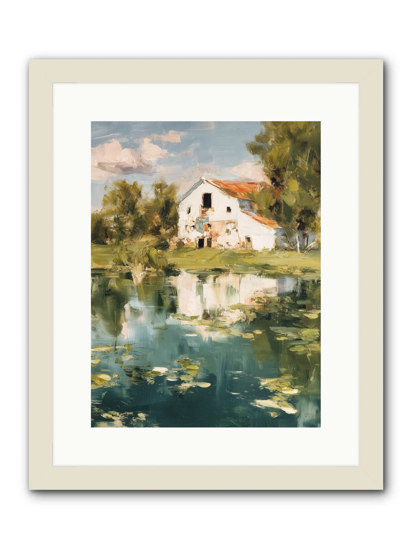 Lake's Portrait  -- Framed Print - White 12x16