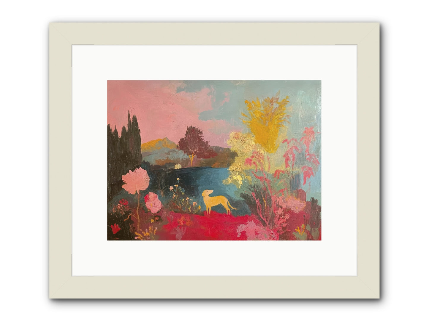 Lakeside Memories -- Framed Print - White 12x9