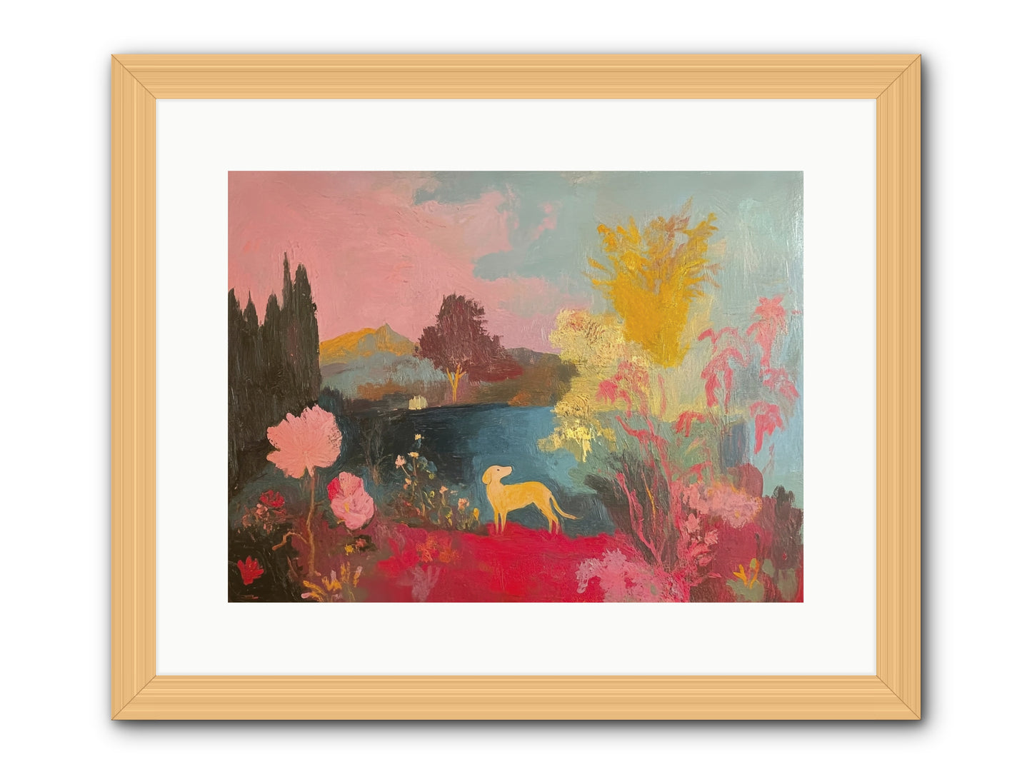 Lakeside Memories -- Framed Print - Natural 16x12