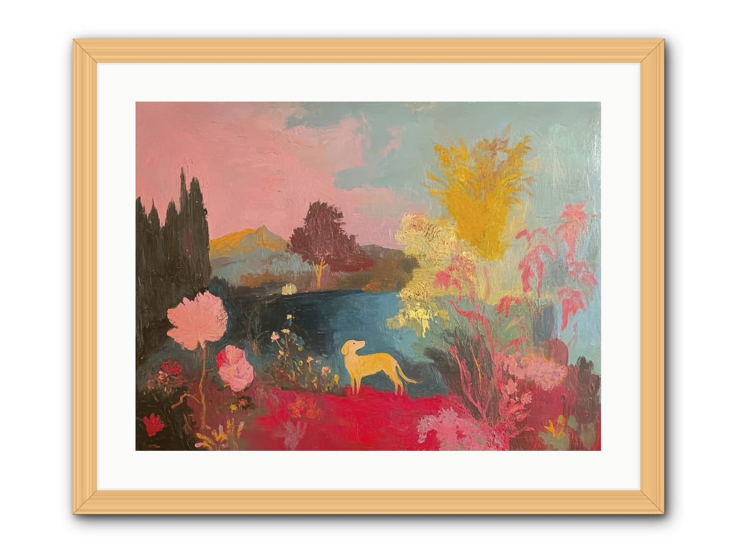 Lakeside Memories -- Framed Print - Natural 24x18
