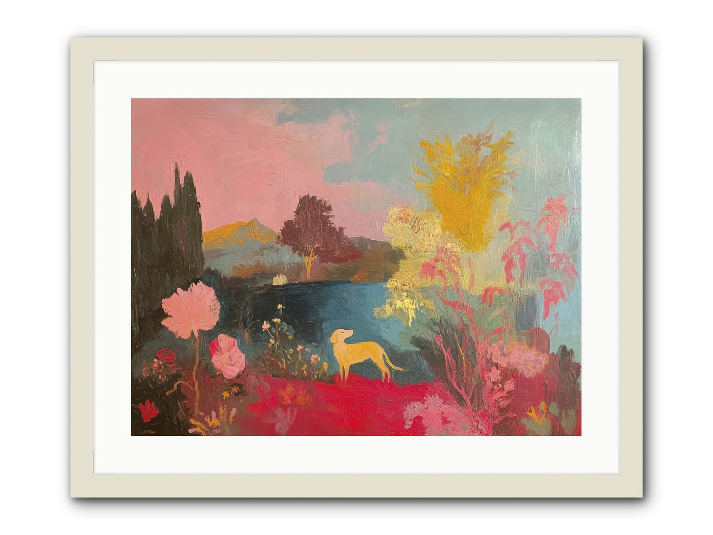 Lakeside Memories -- Framed Print - White 24x18