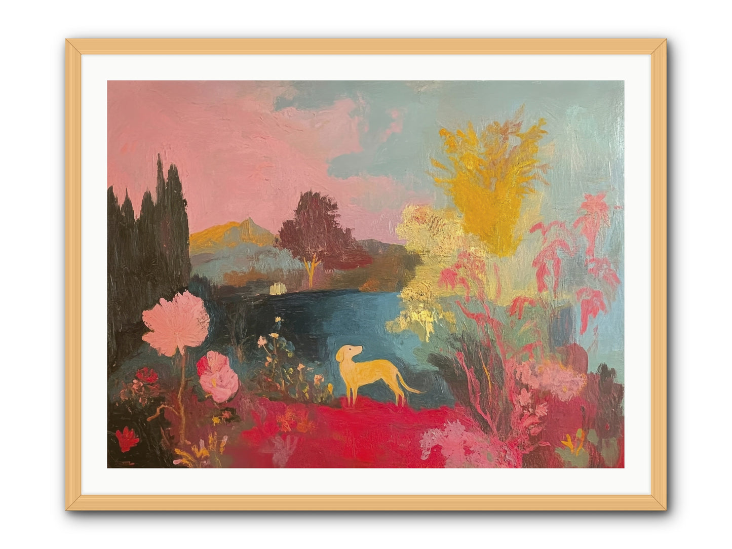 Lakeside Memories -- Framed Print - Natural 40x30