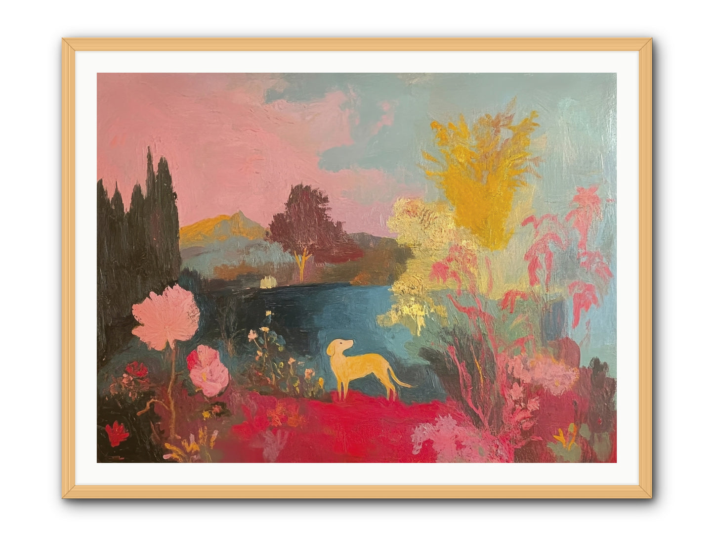 Lakeside Memories -- Framed Print - Natural 48x36