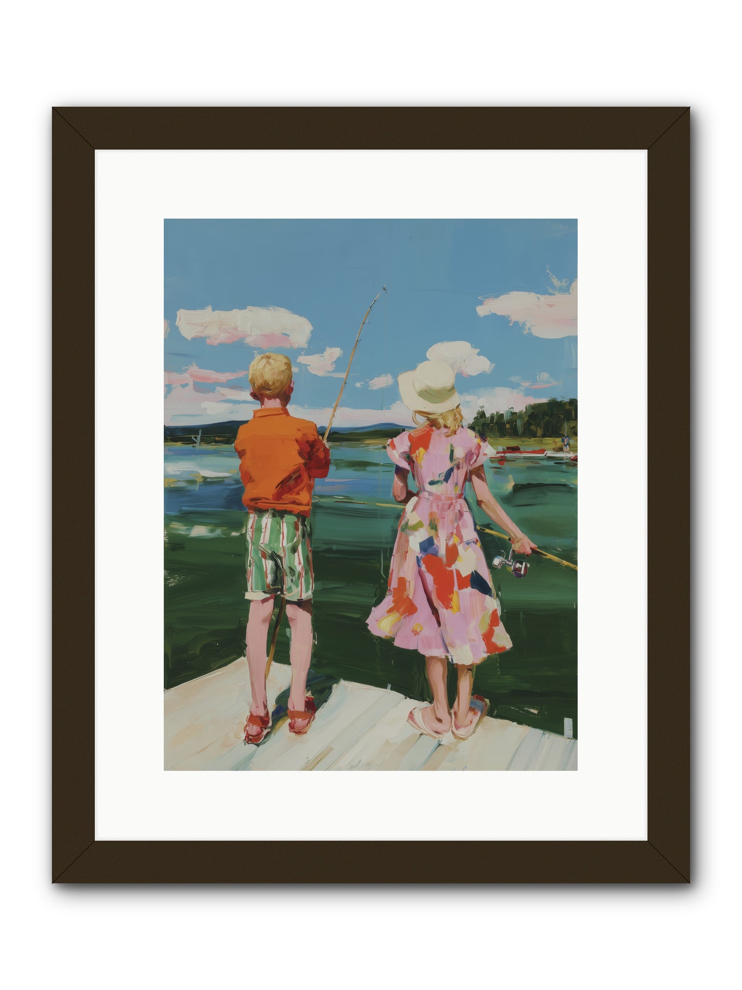 Lakeside Refuge -- Framed Print - Black 12x16