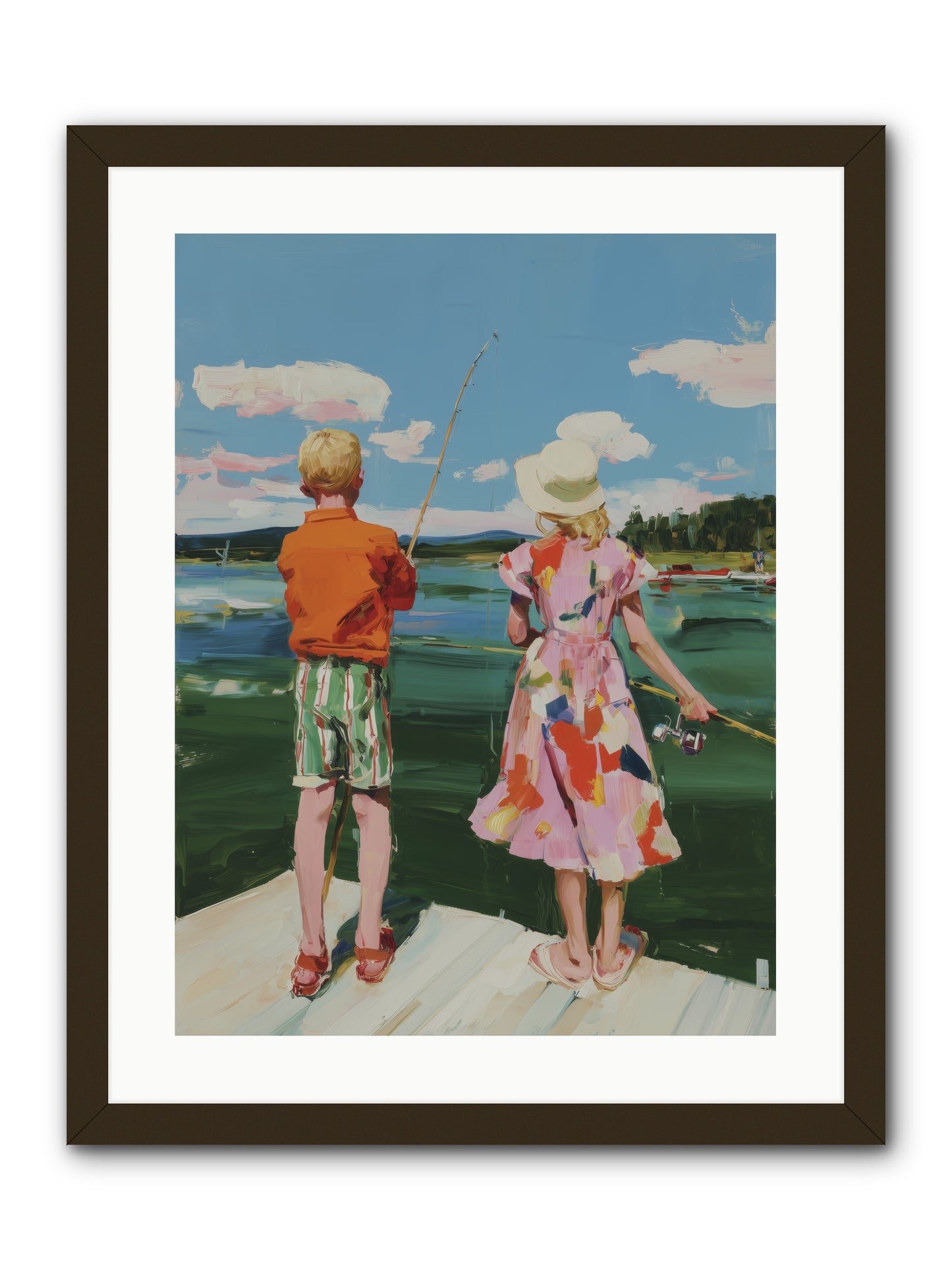 Lakeside Refuge -- Framed Print - Black 18x24