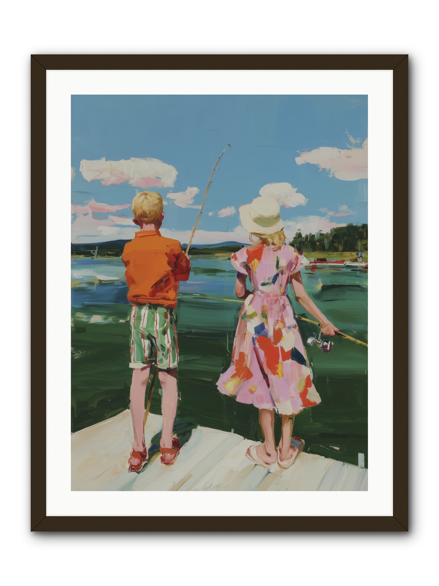 Lakeside Refuge -- Framed Print - Black 24x32