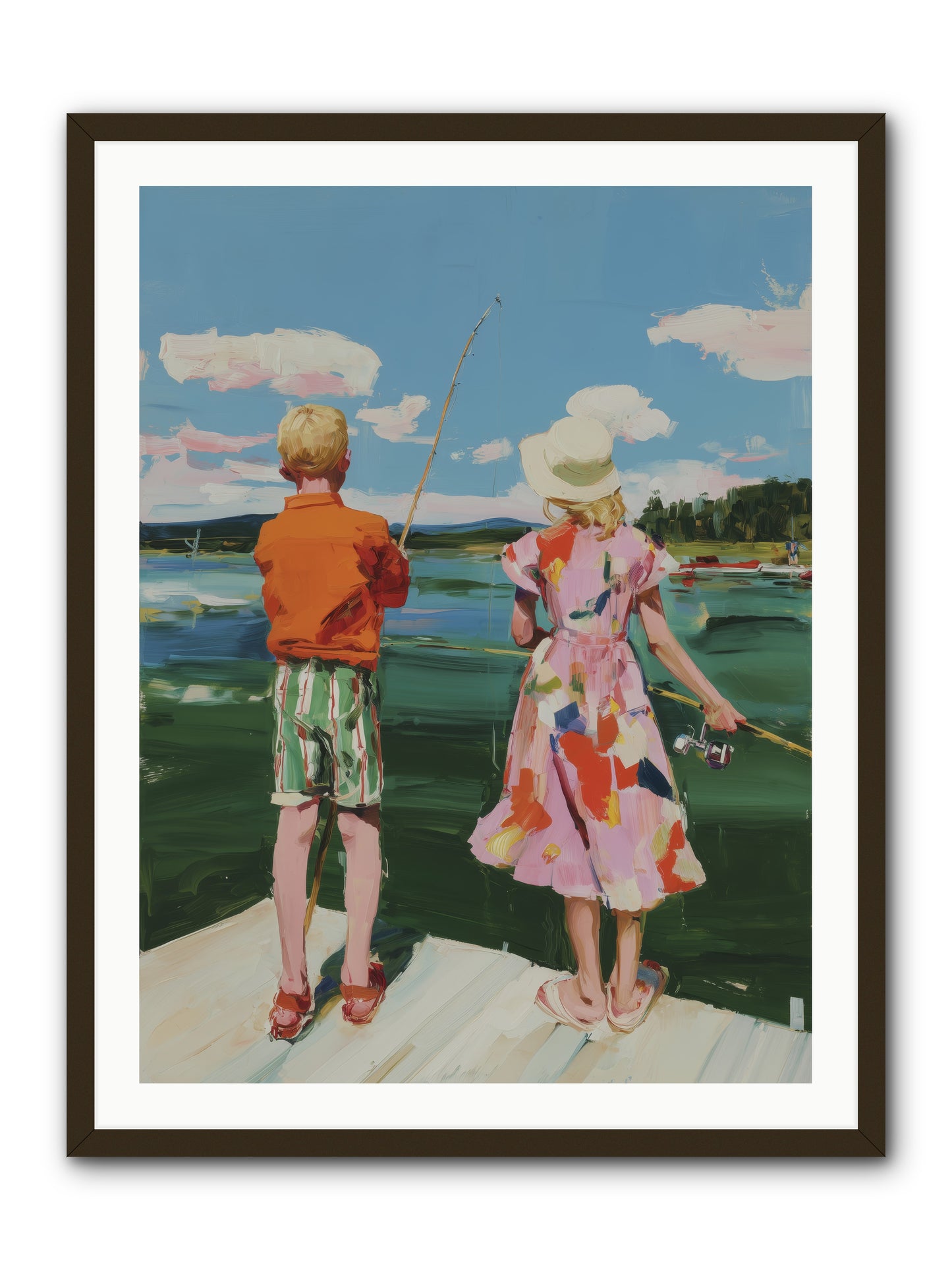 Lakeside Refuge -- Framed Print - Black 30x40