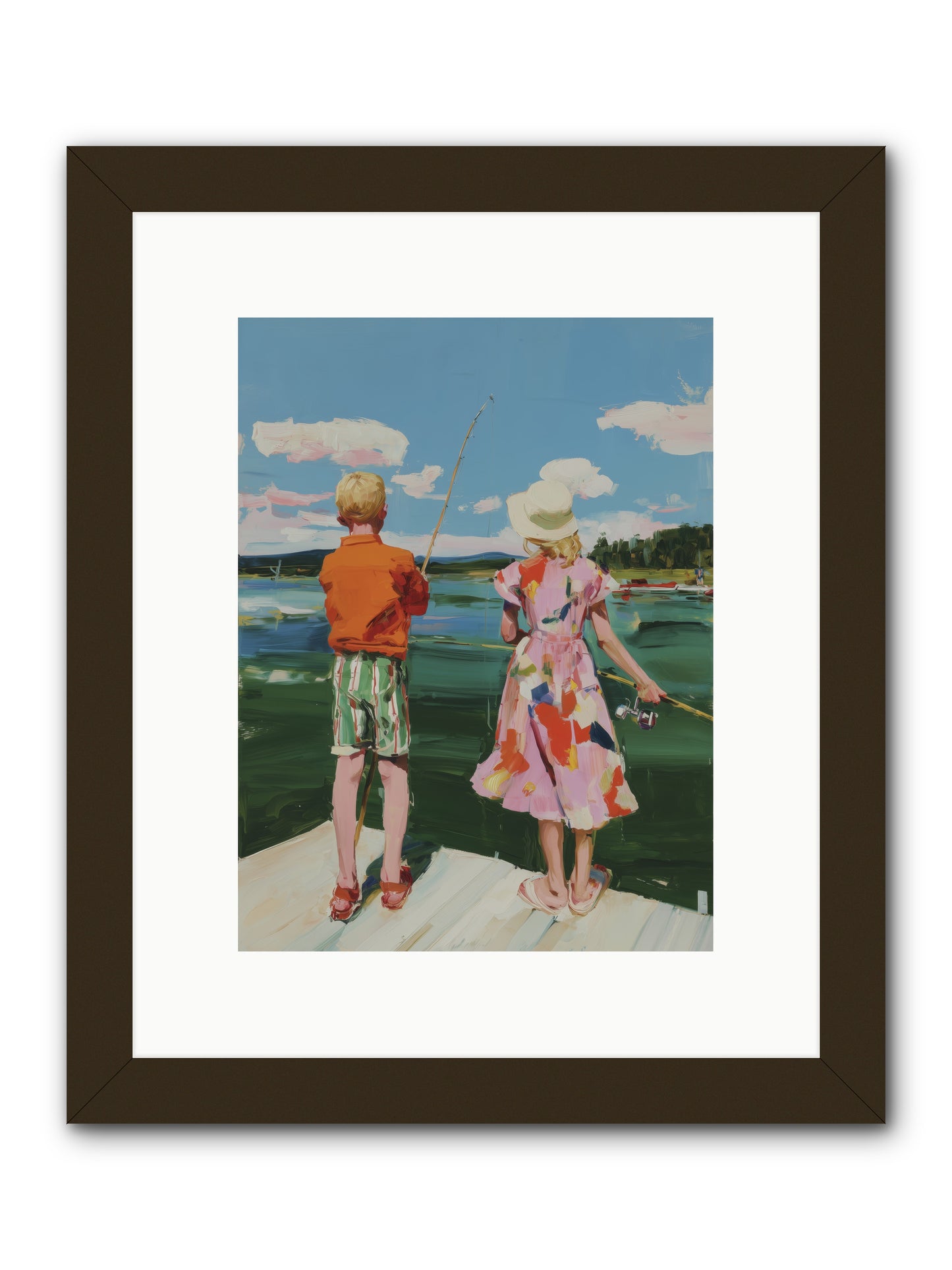 Lakeside Refuge -- Framed Print - Black 9x12