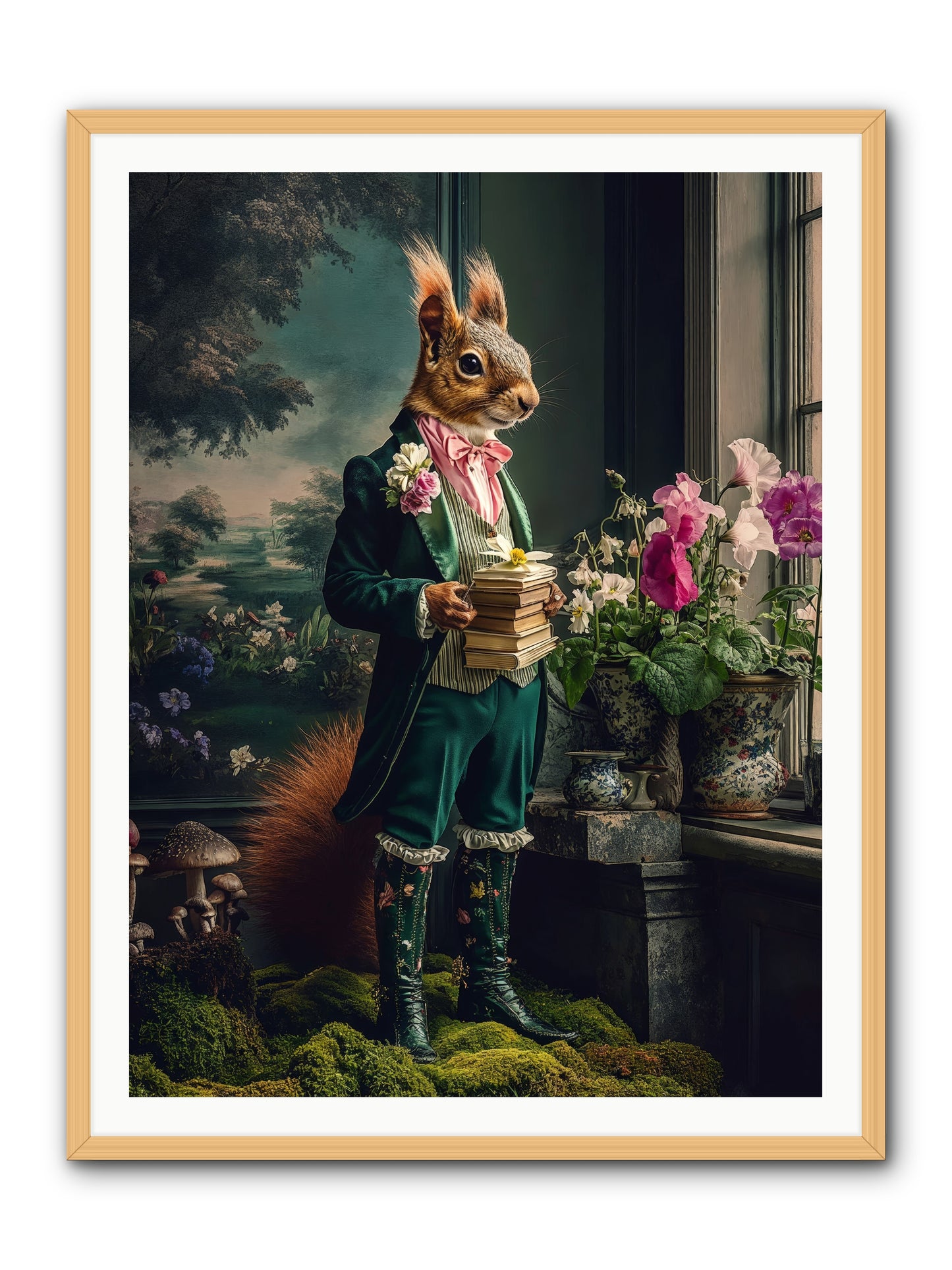 Land's Sweet Secrets No.1 Rez -- Framed Print - Natural 36x48