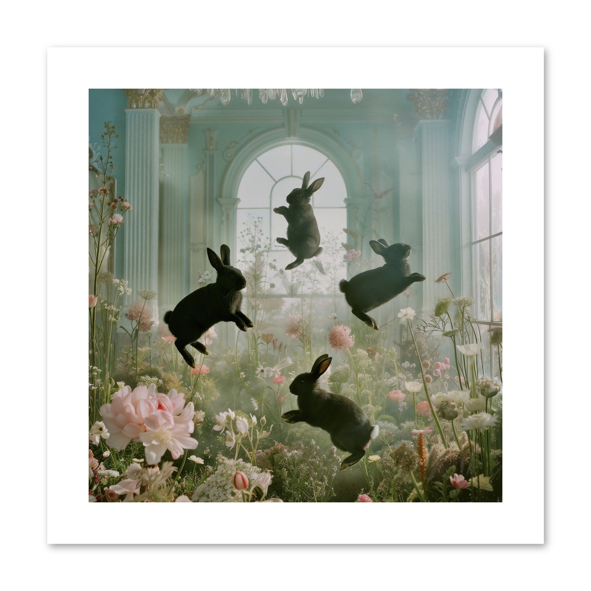 Lapin Noir Fantasia -- Paper Print 10x10
