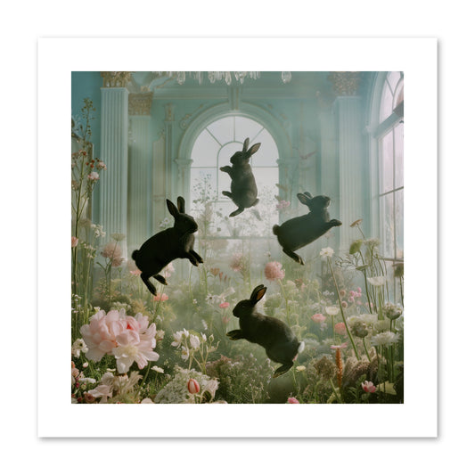 Lapin Noir Fantasia -- Paper Print 10x10