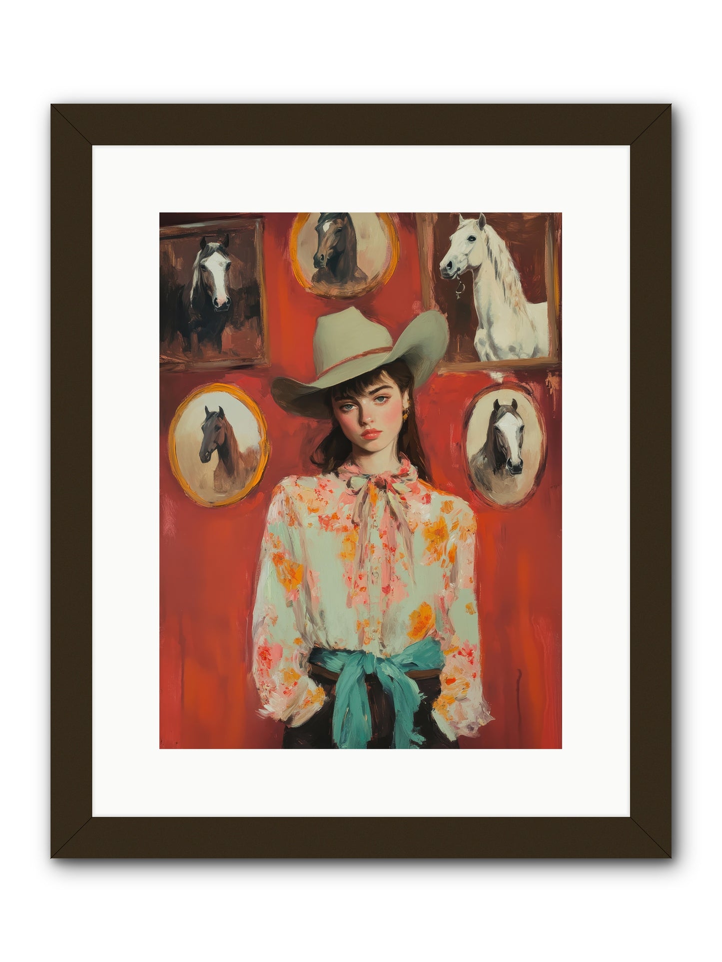 Lariat Legend -- Framed Print - Black 12x16