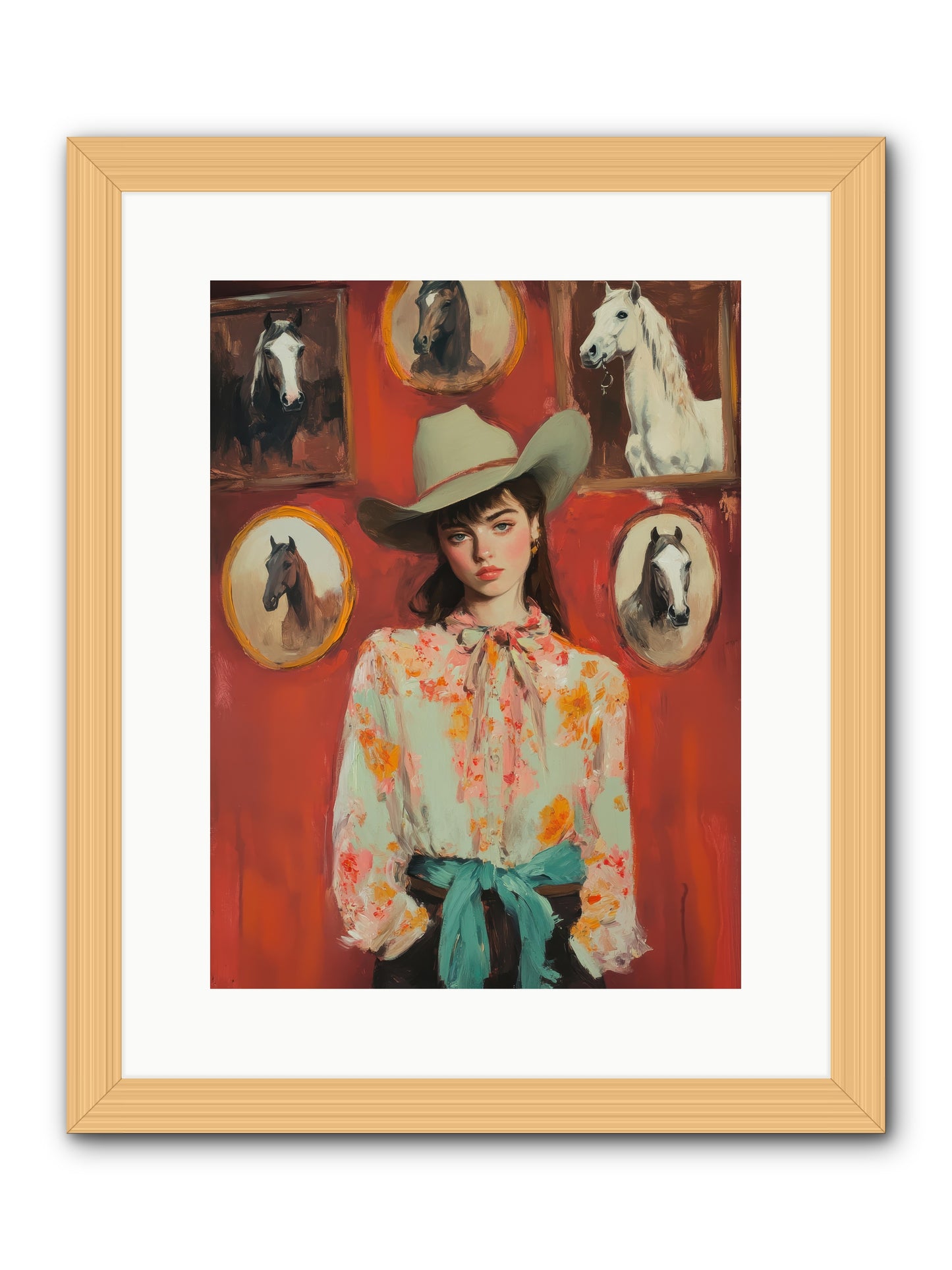 Lariat Legend -- Framed Print - Natural 12x16