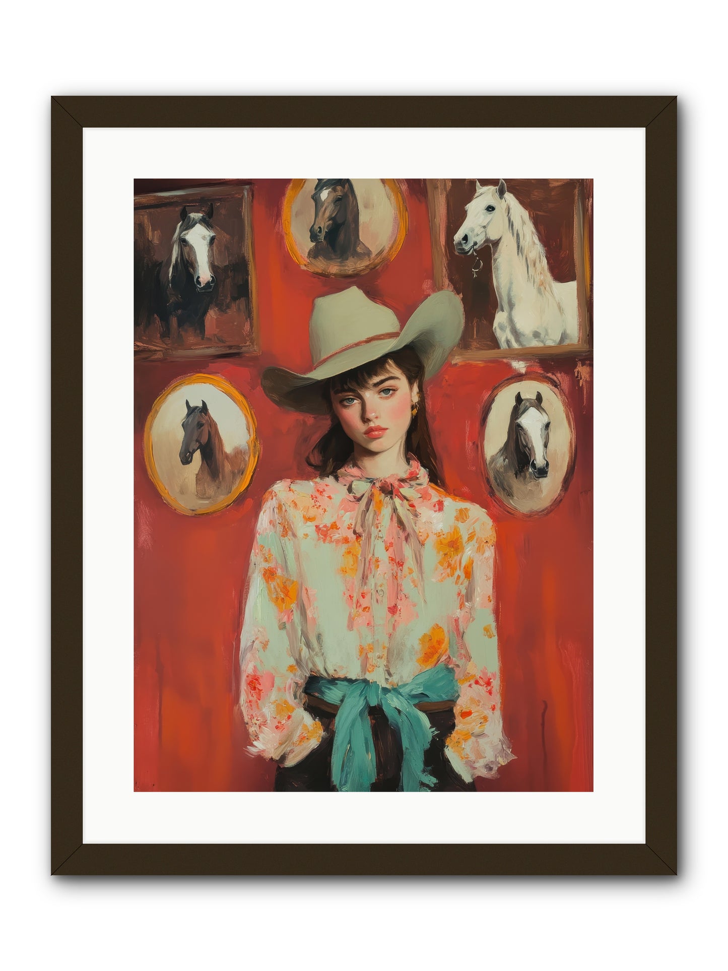 Lariat Legend -- Framed Print - Black 18x24