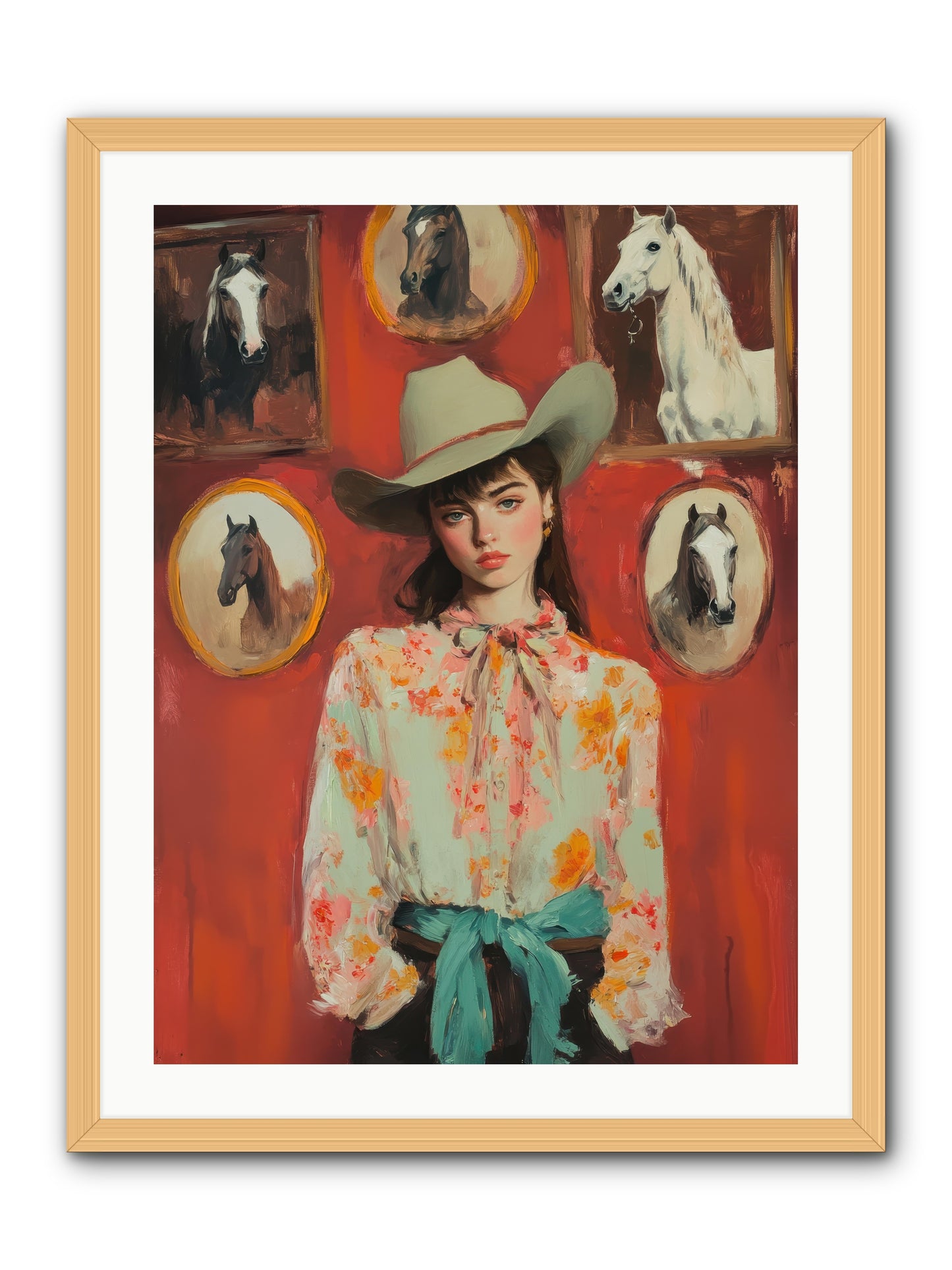 Lariat Legend -- Framed Print - Natural 24x32