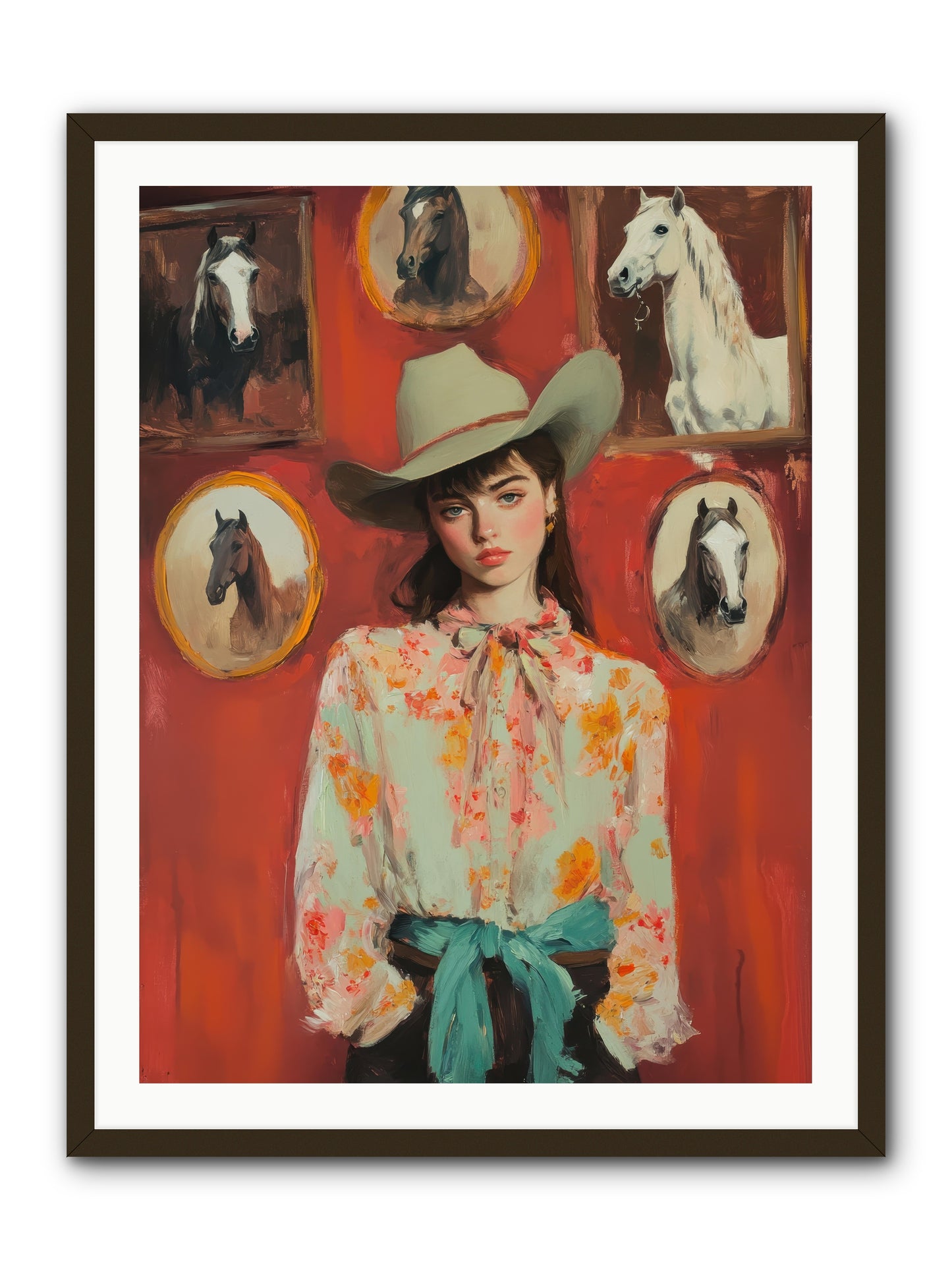 Lariat Legend -- Framed Print - Black 30x40