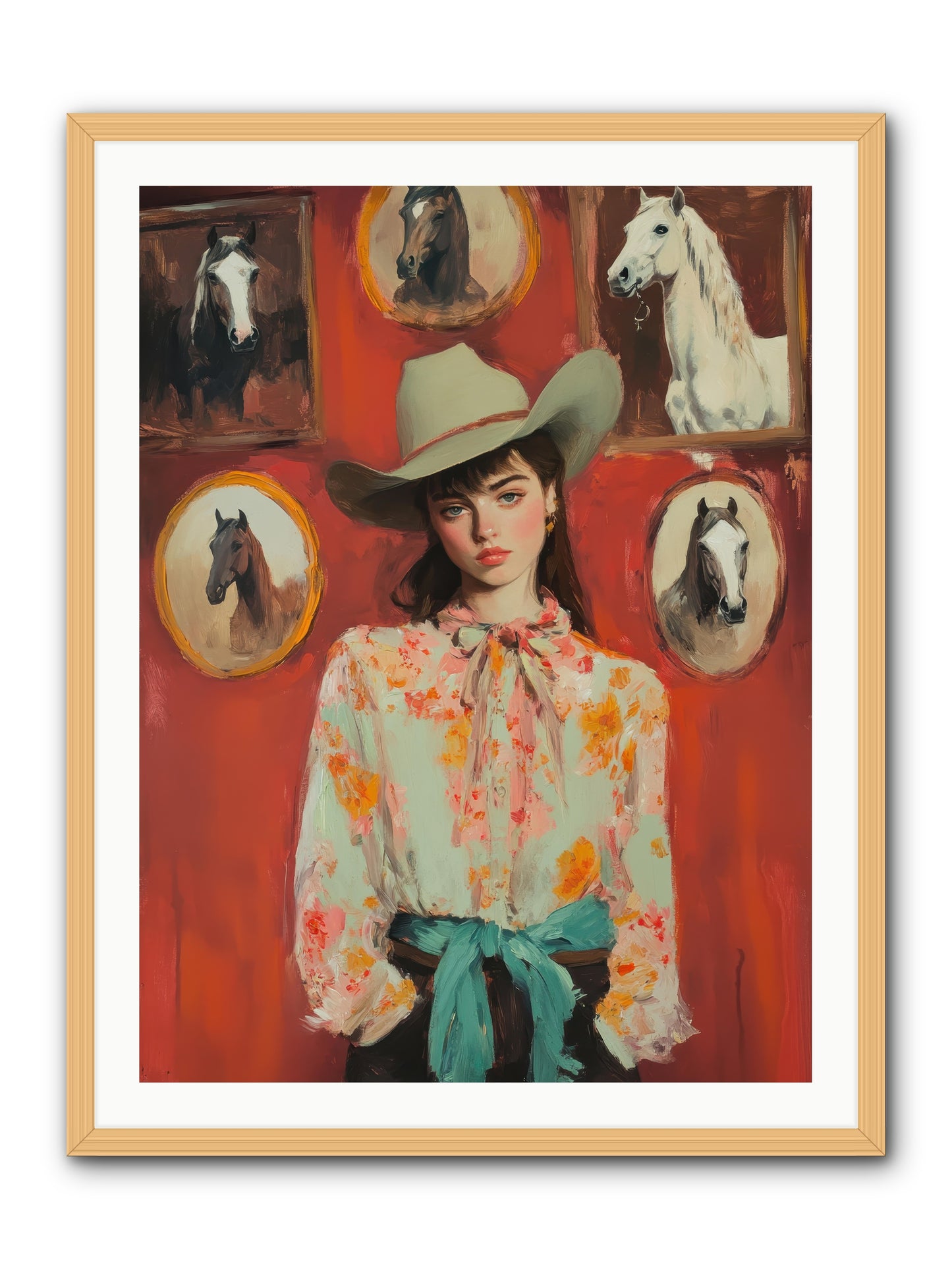 Lariat Legend -- Framed Print - Natural 30x40