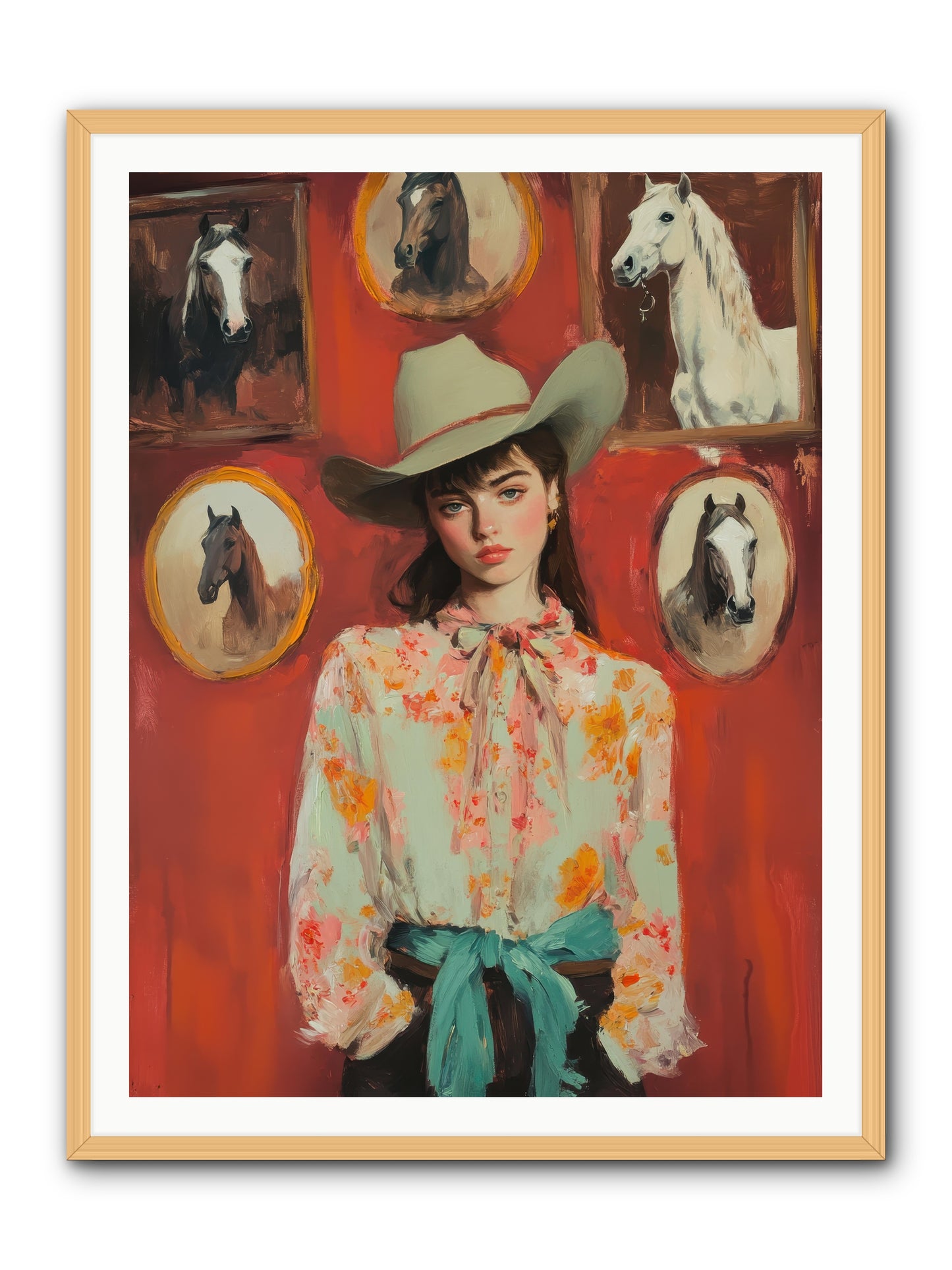 Lariat Legend -- Framed Print - Natural 36x48
