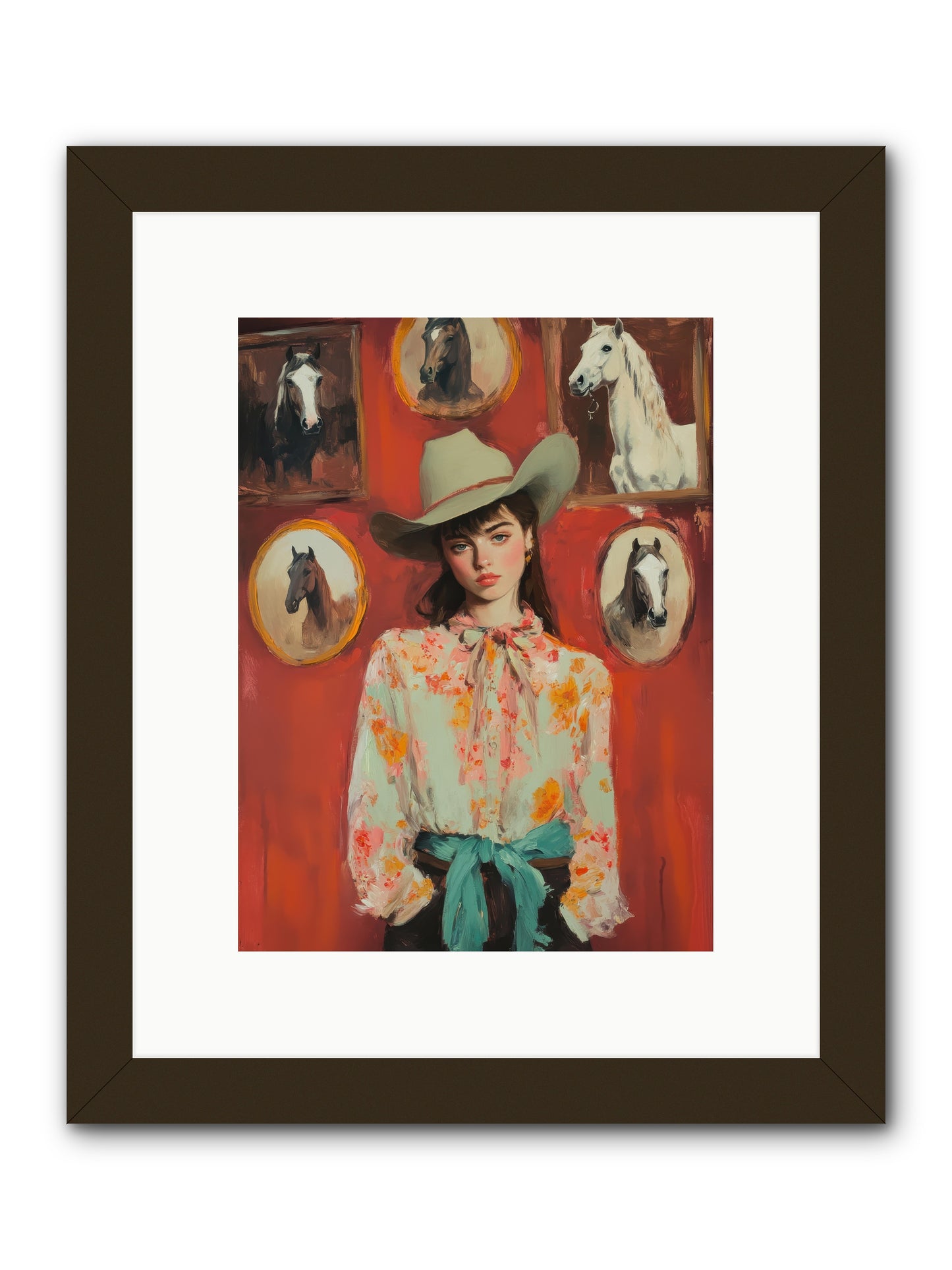 Lariat Legend -- Framed Print - Black 9x12