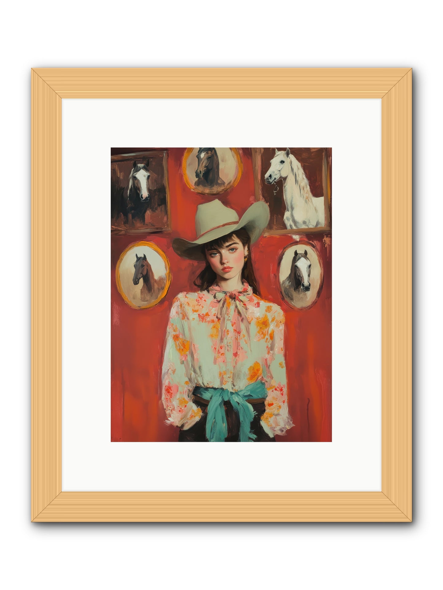 Lariat Legend -- Framed Print - Natural 9x12