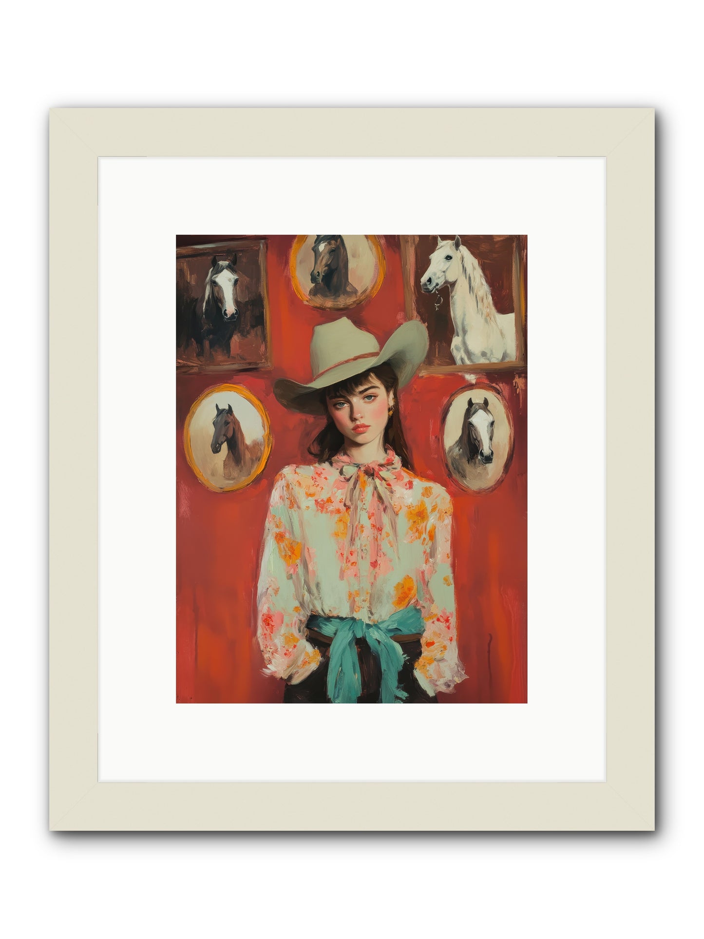 Lariat Legend -- Framed Print - White 9x12